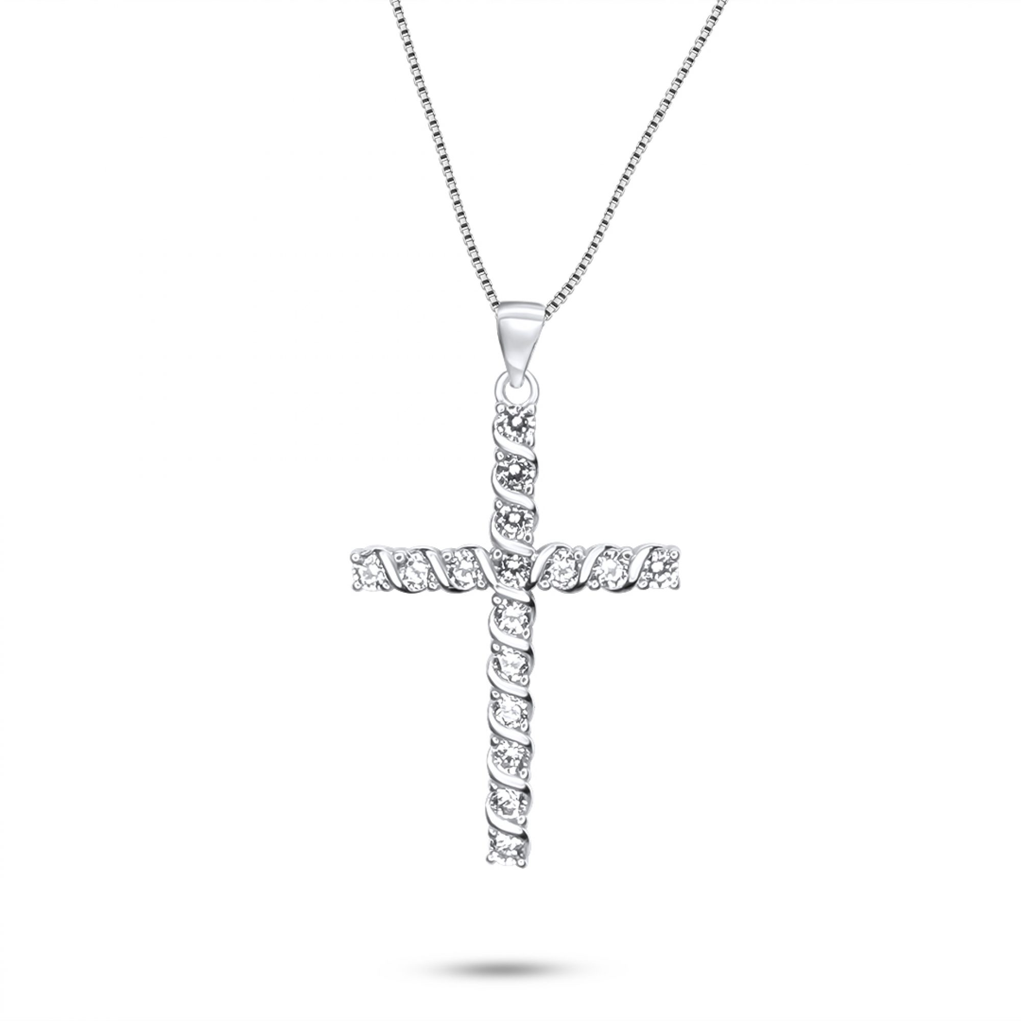 Σταυρός με ζιργκόν πέτρες