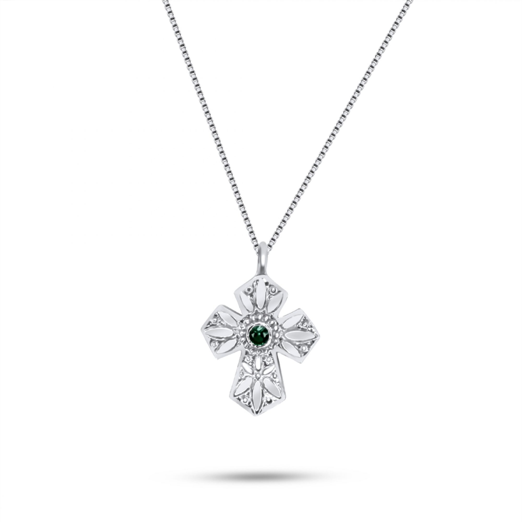 Σταυρός με σμαράγδι πέτρα