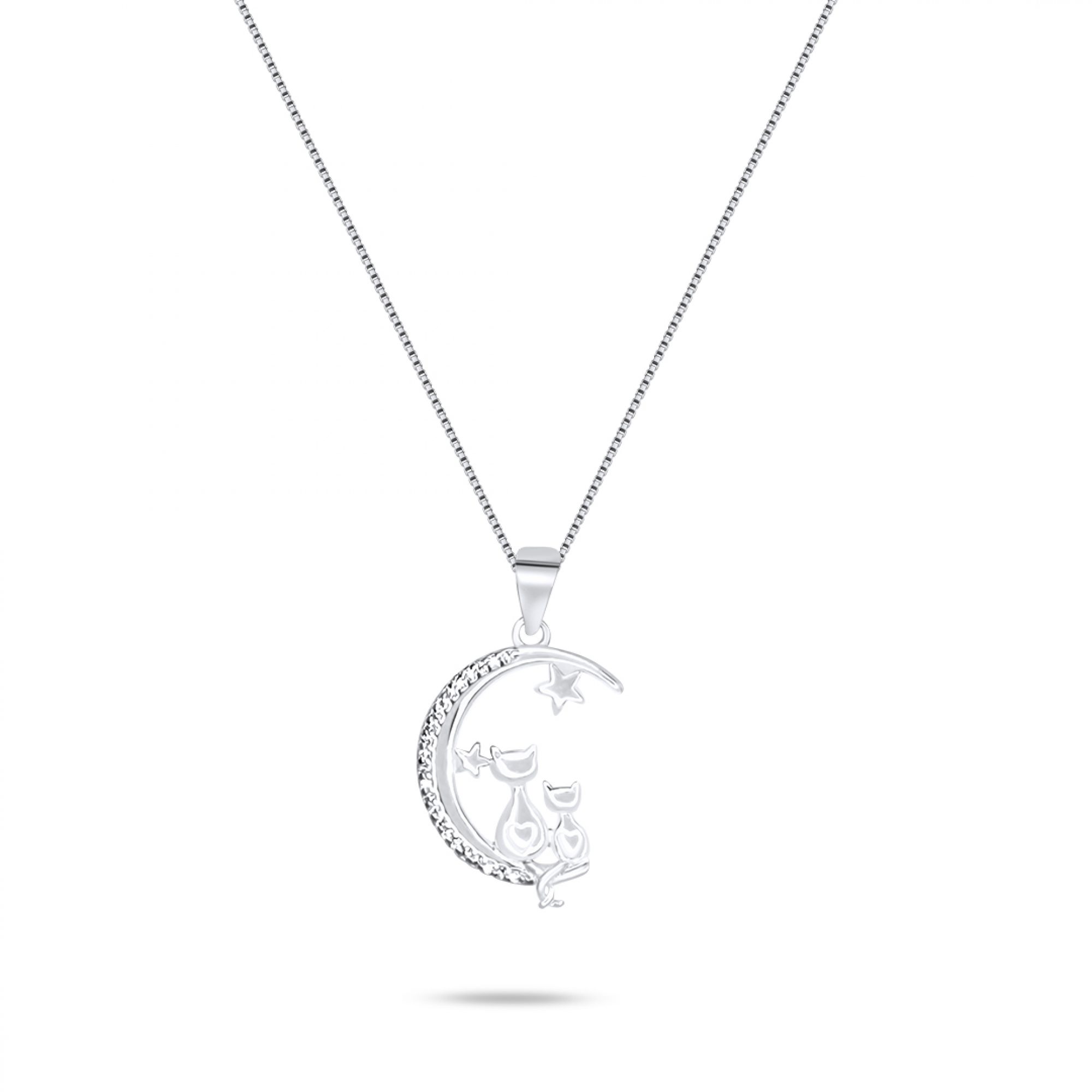 Κολιέ γάτες με πέτρες ζιργκόν