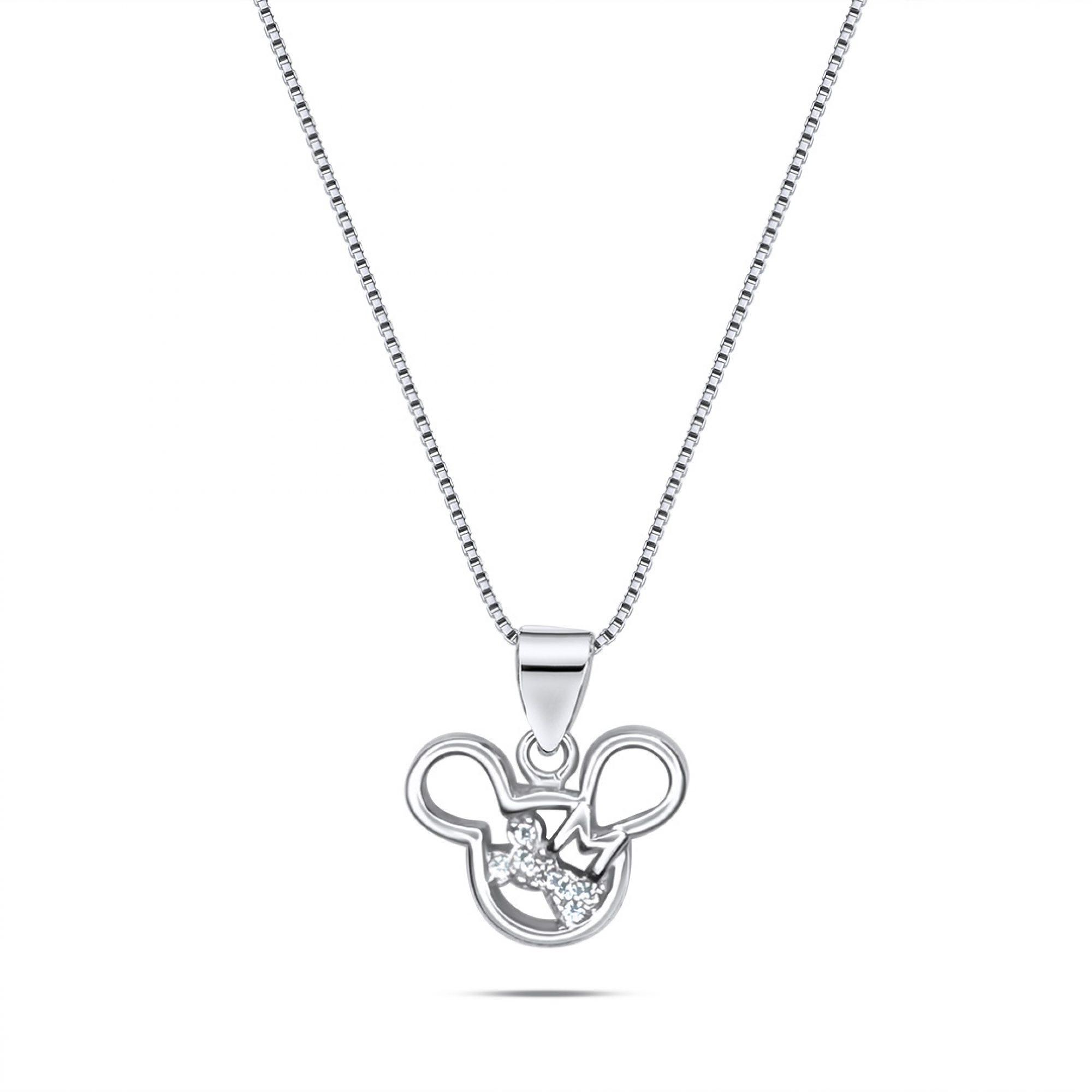 MIckey necklace with zircon stones