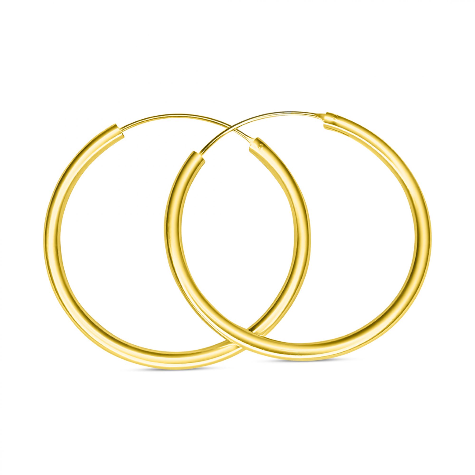Gold plated hoops (45mm)