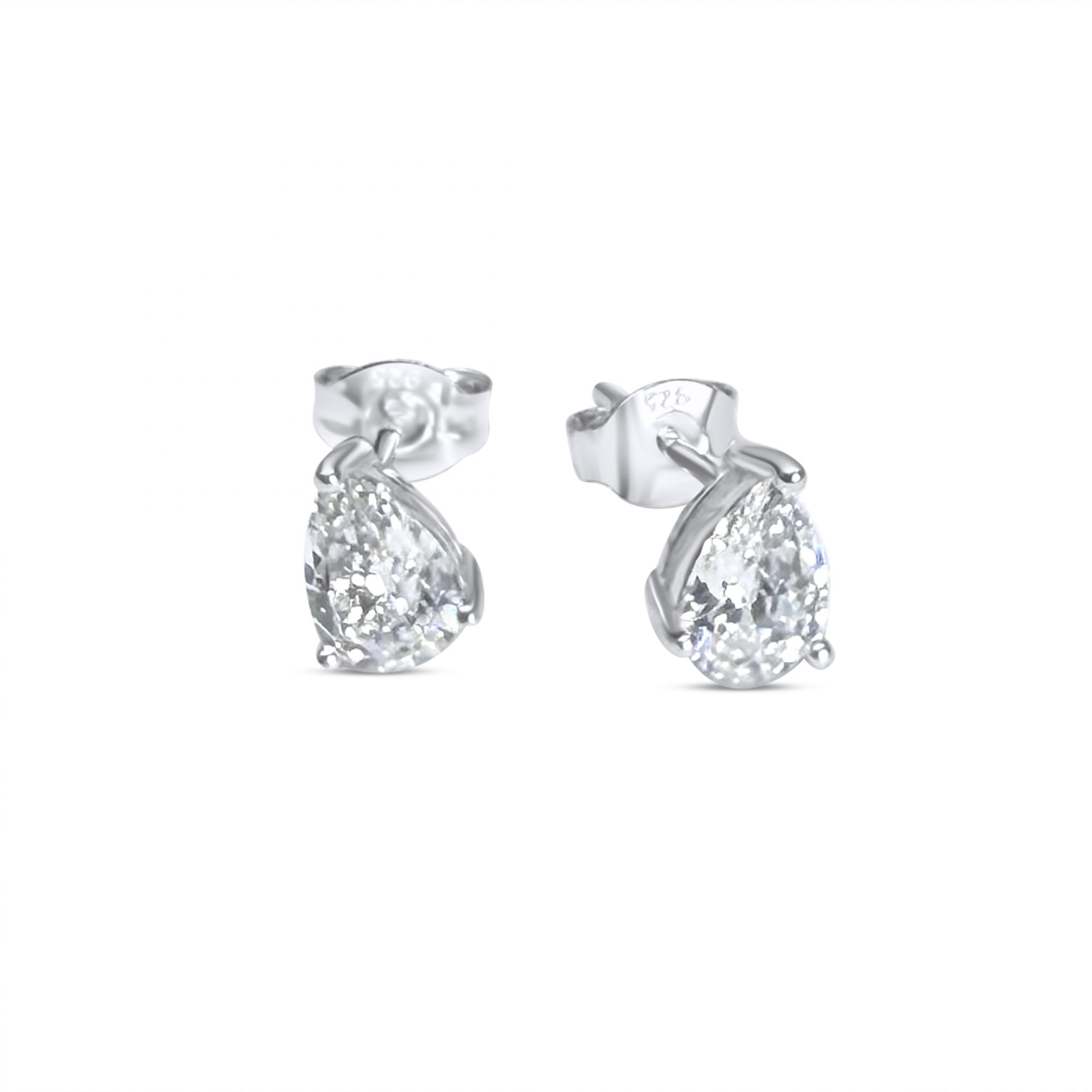 Σκουλαρίκια καρφωτά με πέτρα ζιργκόν