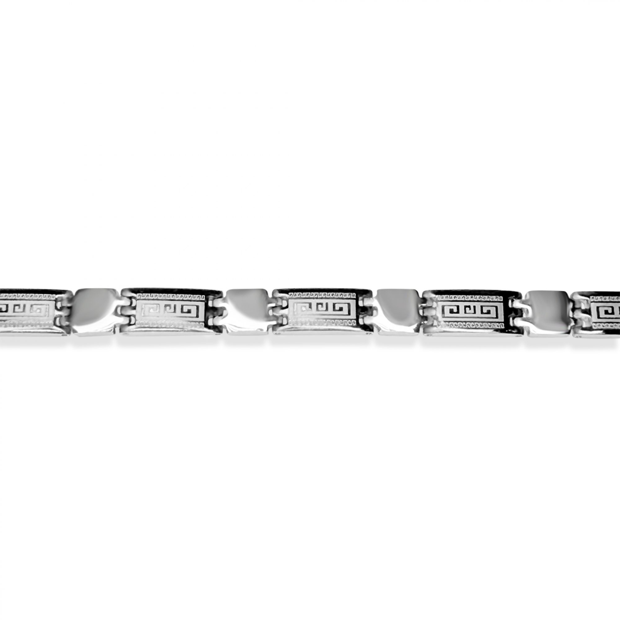 Steel bracelet with meander