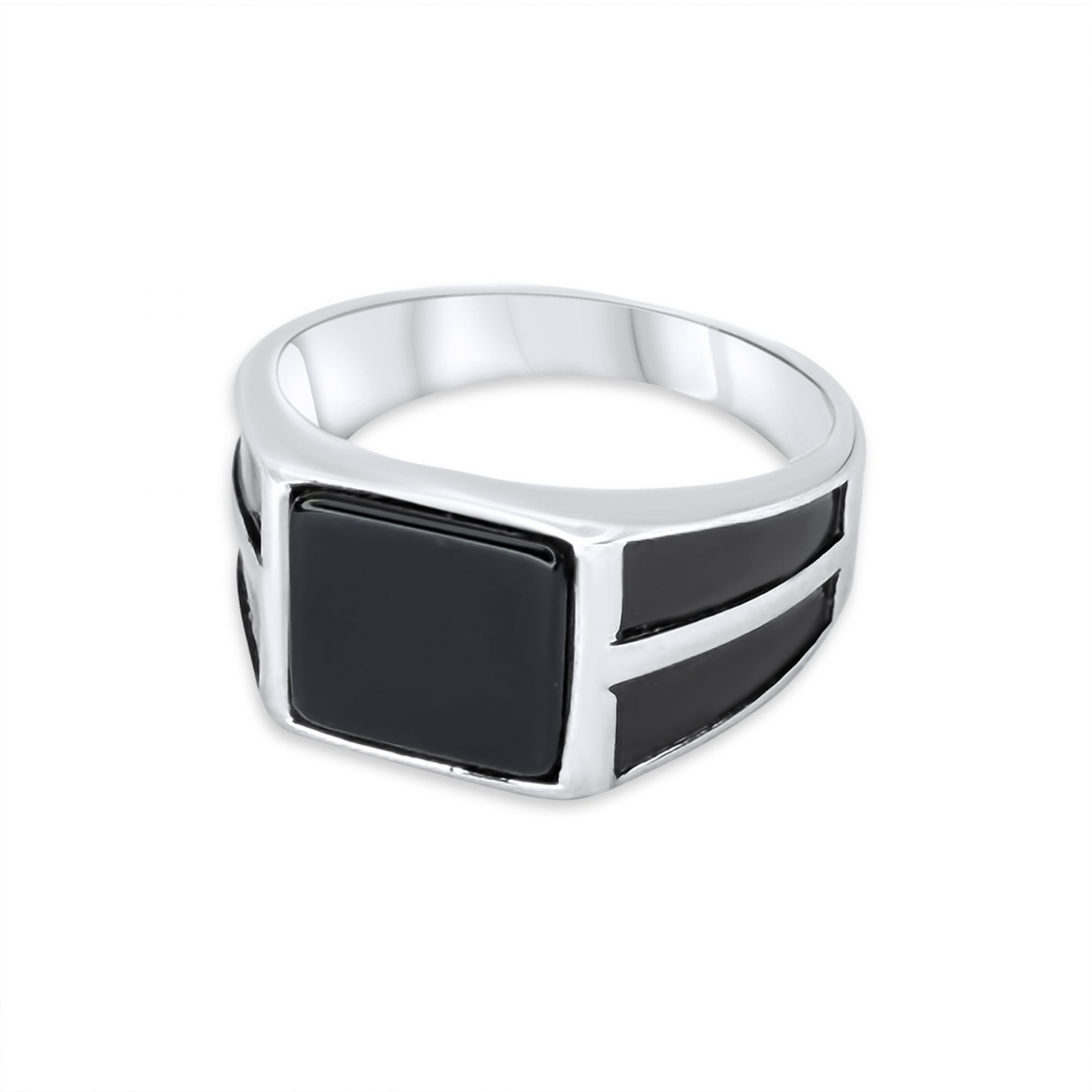 Δαχτυλίδι με μαύρη πέτρα