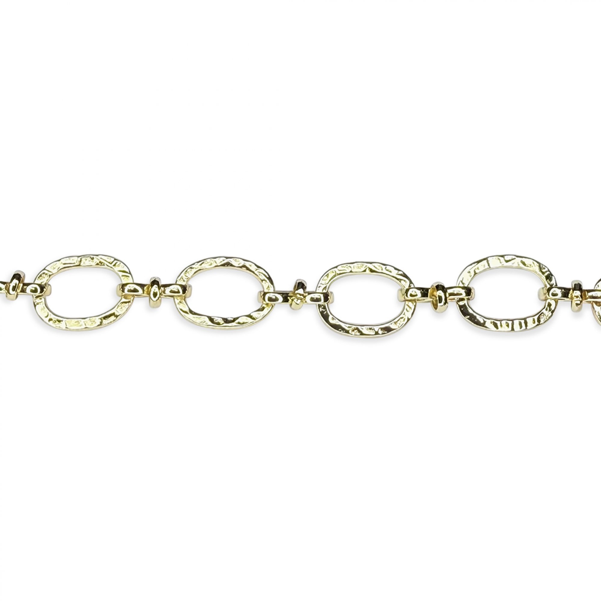 Gold plated steel bracelet
