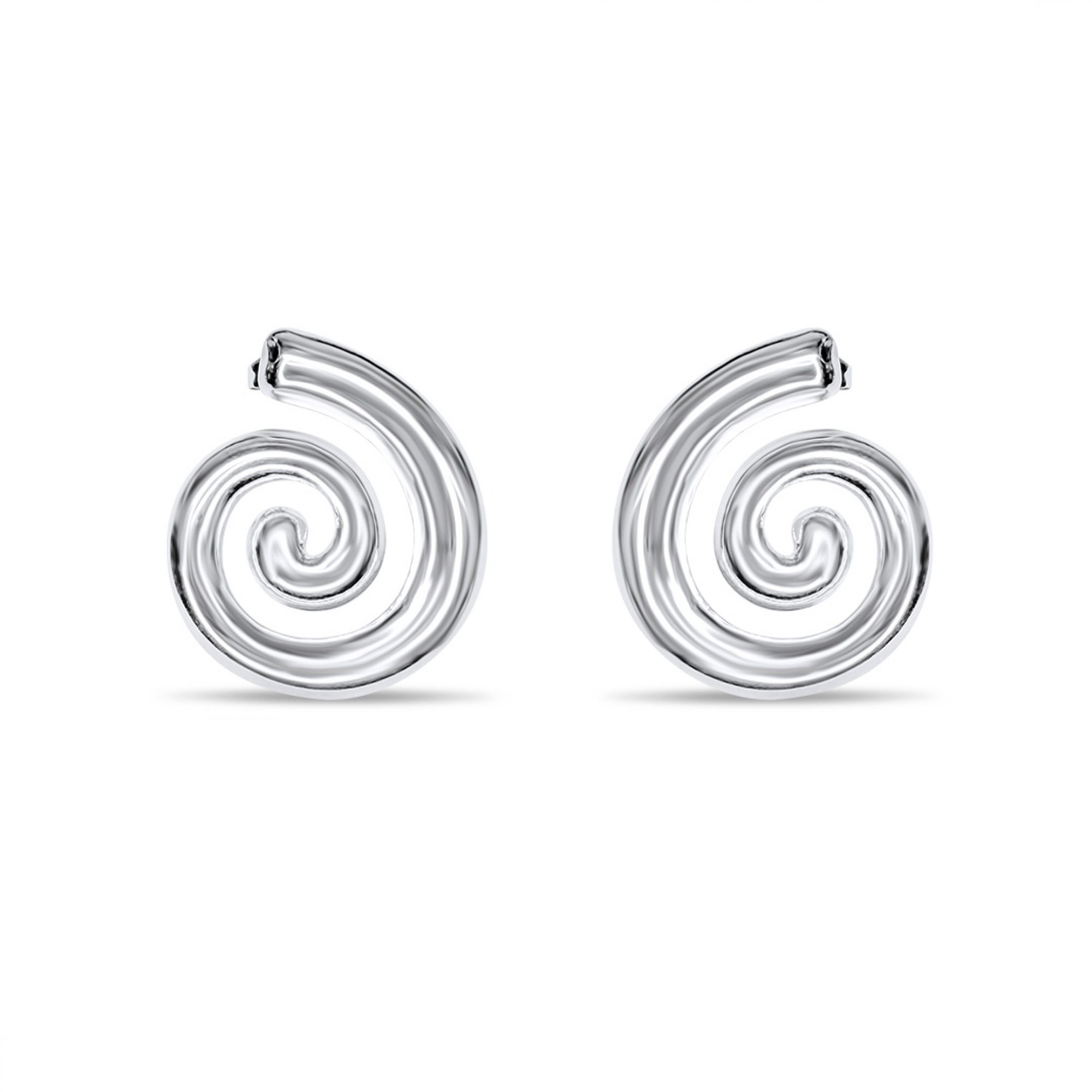 Stud spiral earrings