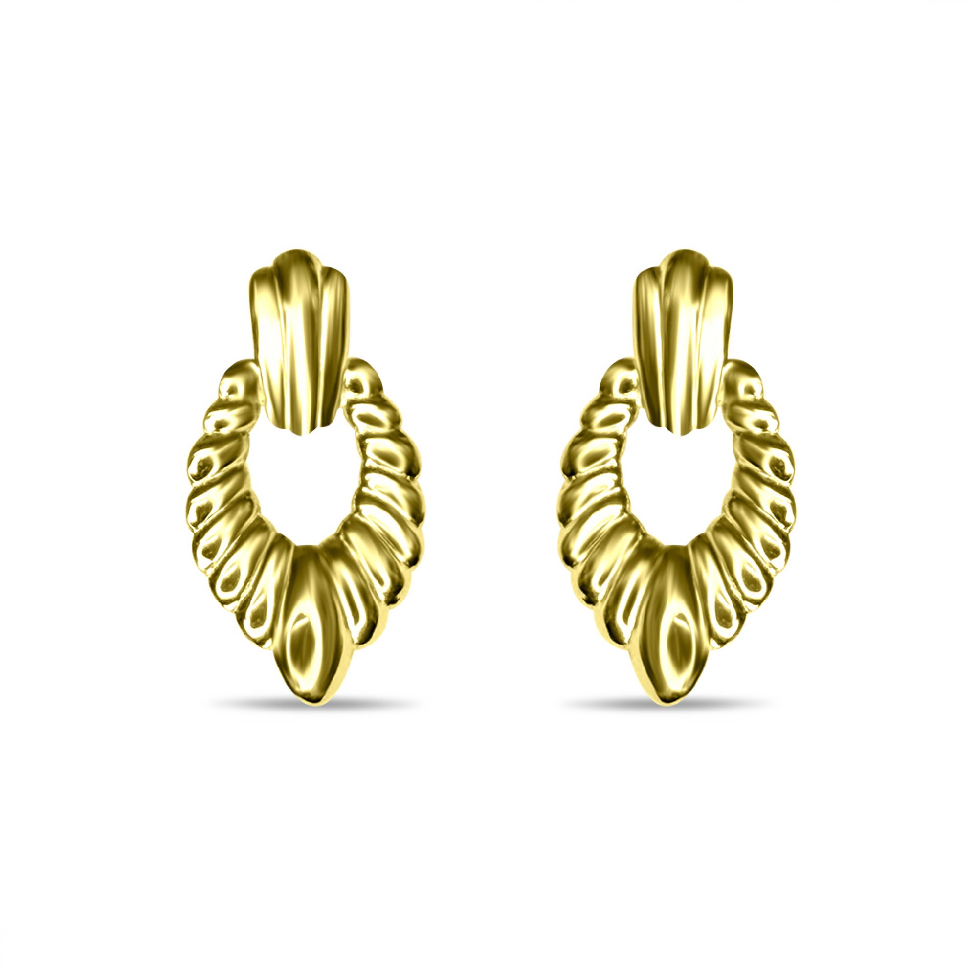 Σκουλαρίκια κρίκοι επίχρυσο ατσάλι