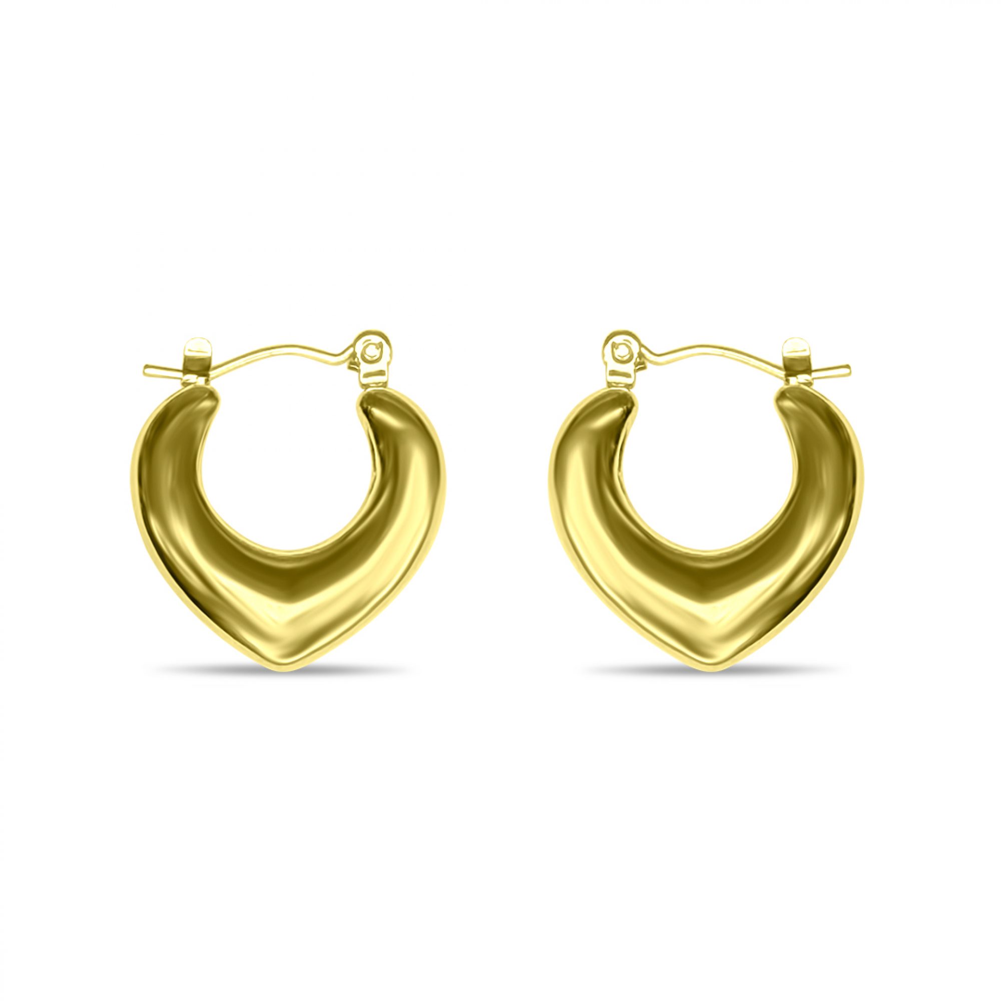 Gold plated steel hoops