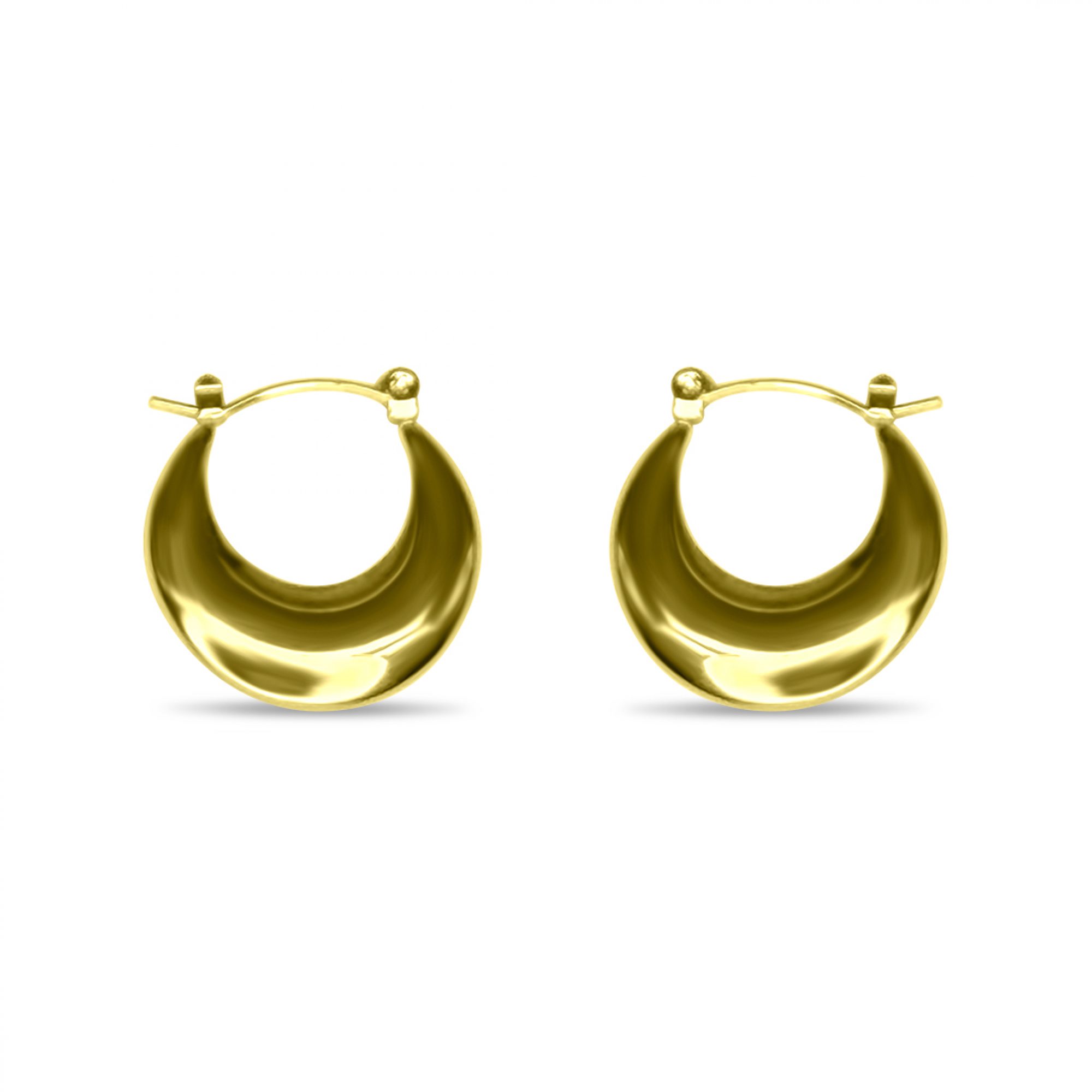 Gold plated steel hoops
