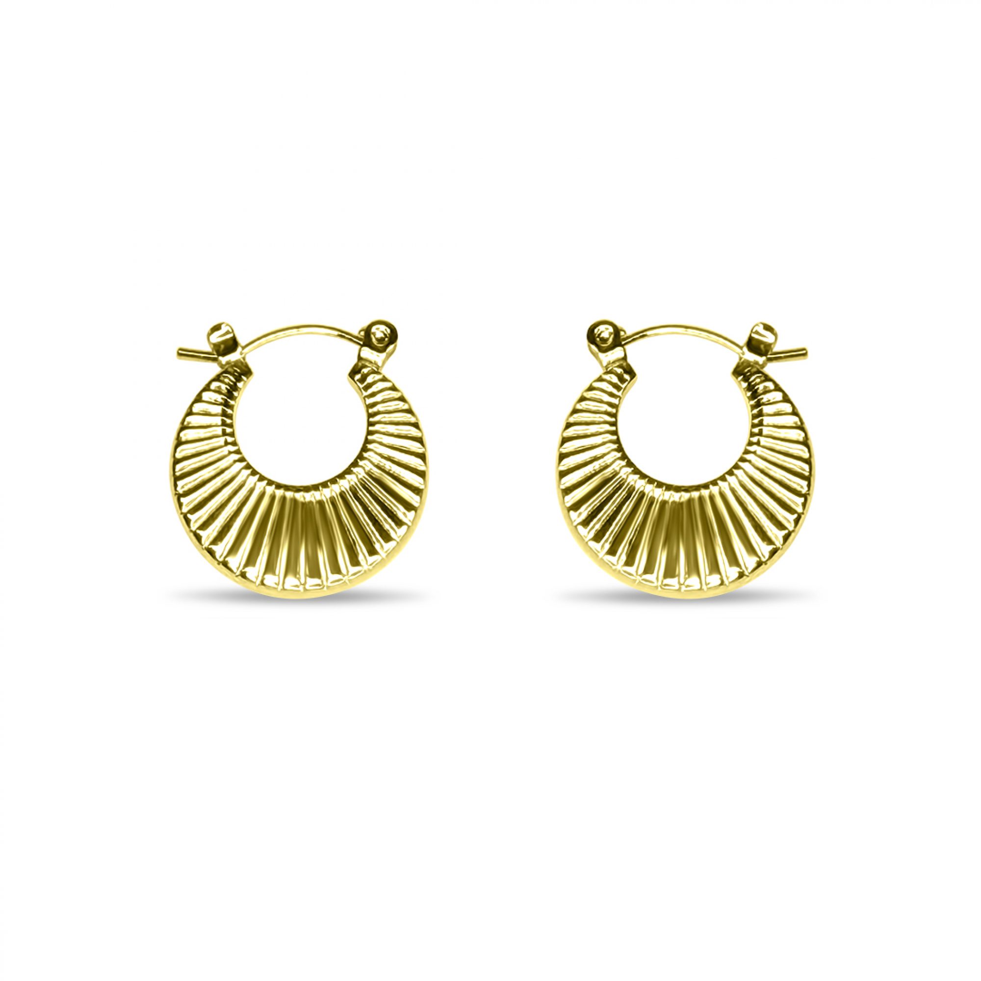 Σκουλαρίκια κρίκοι επίχρυσο ατσάλι