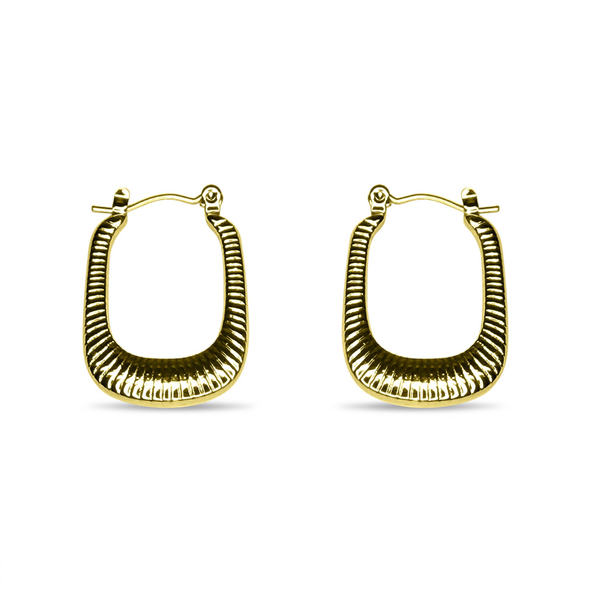 Gold plated steel hoops