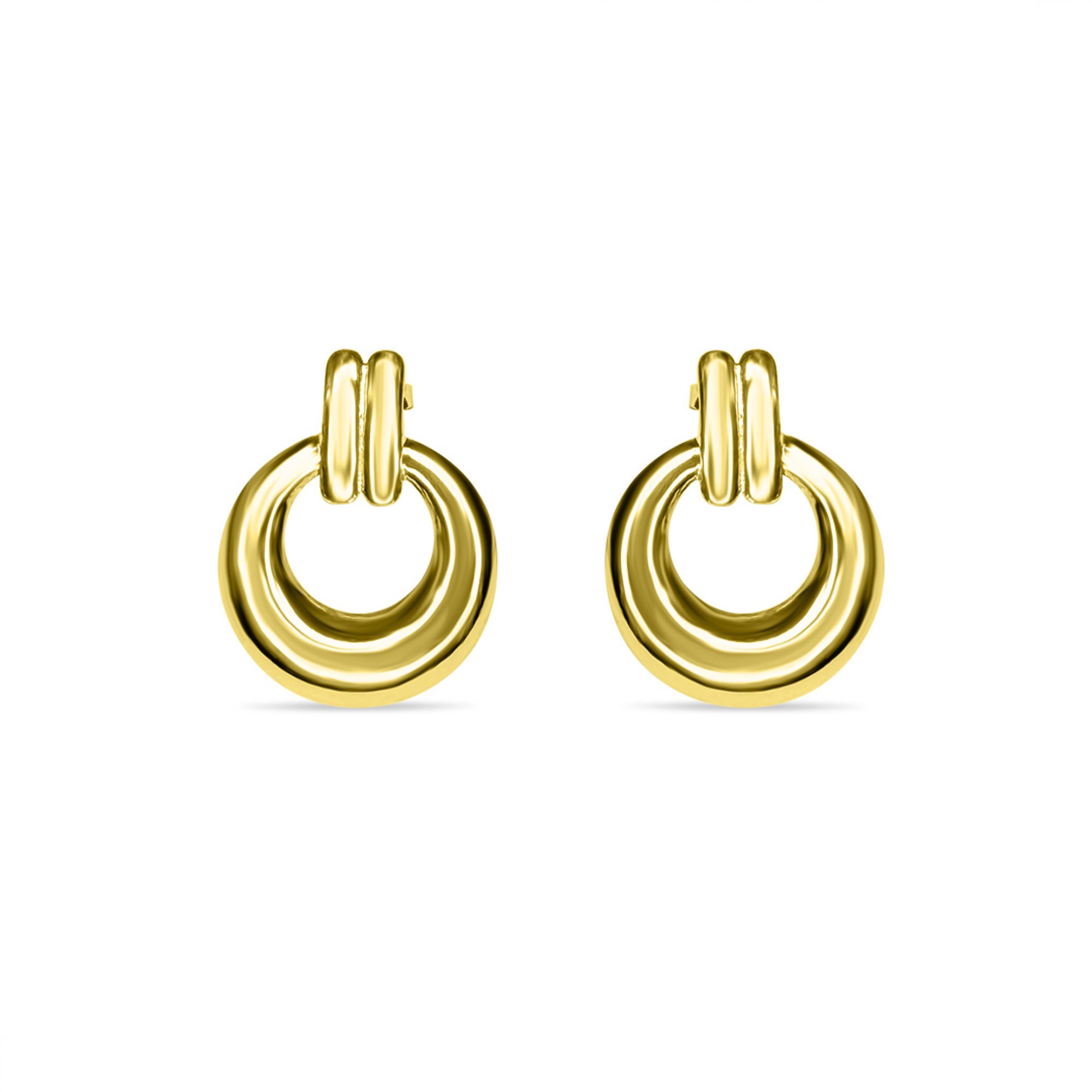 Gold plated steel hoops