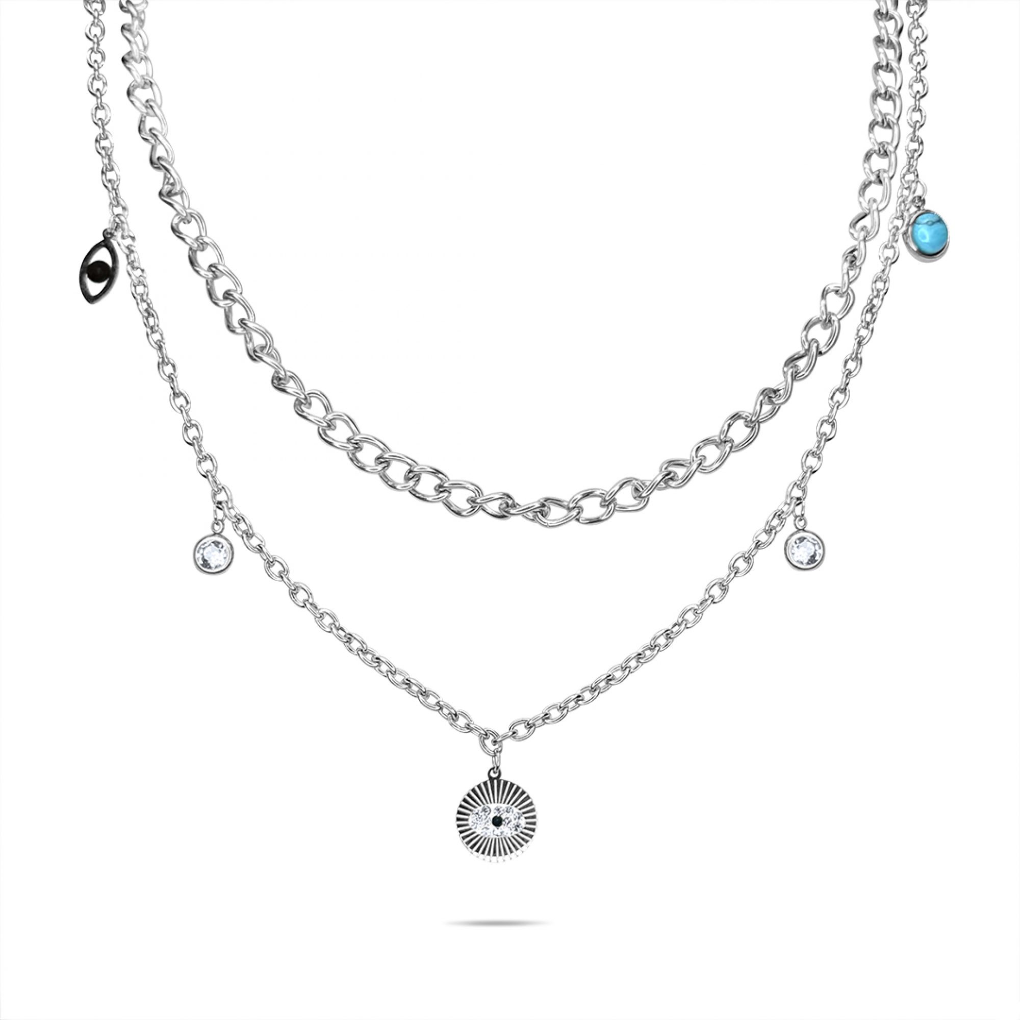 Double steel necklace 