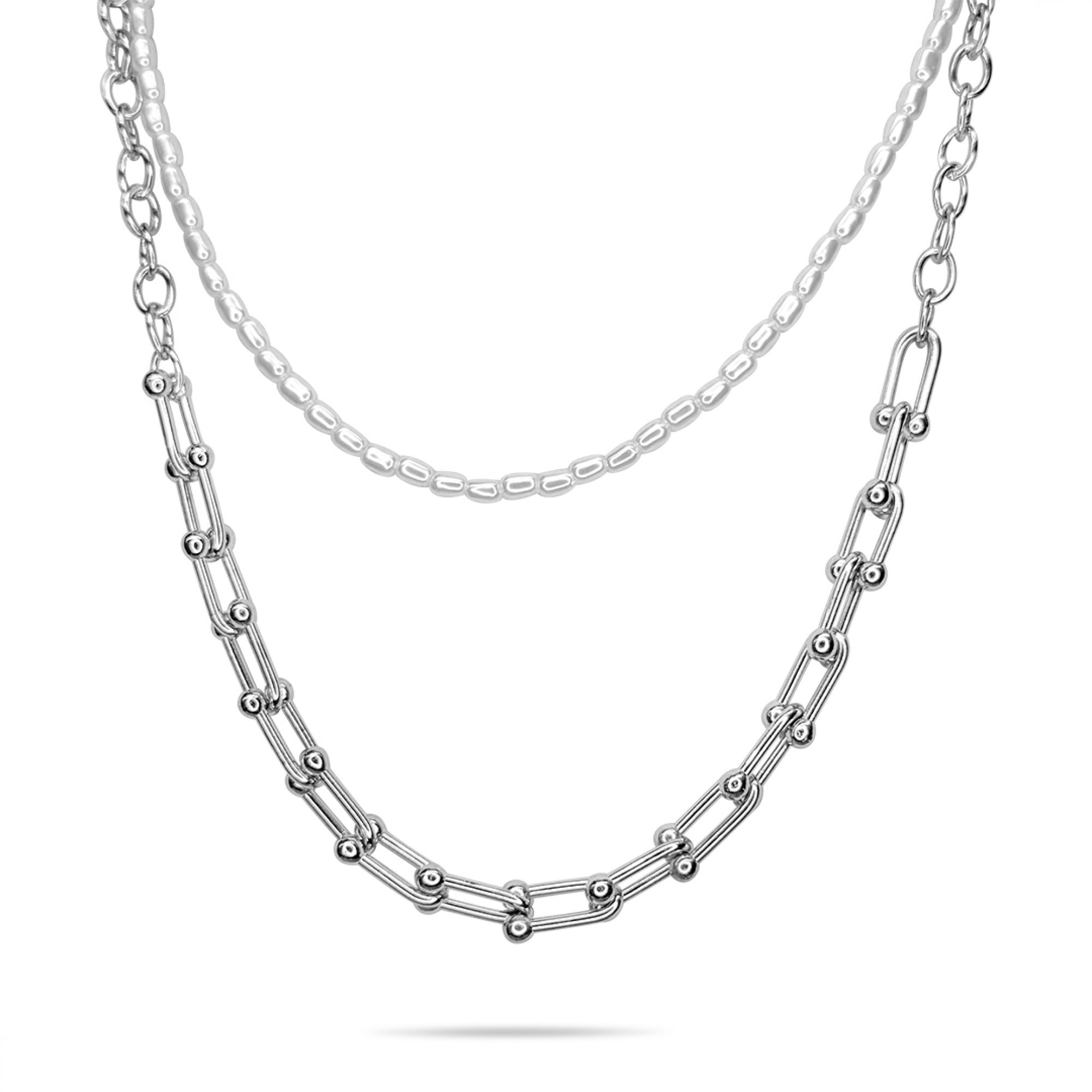 Double steel necklace 