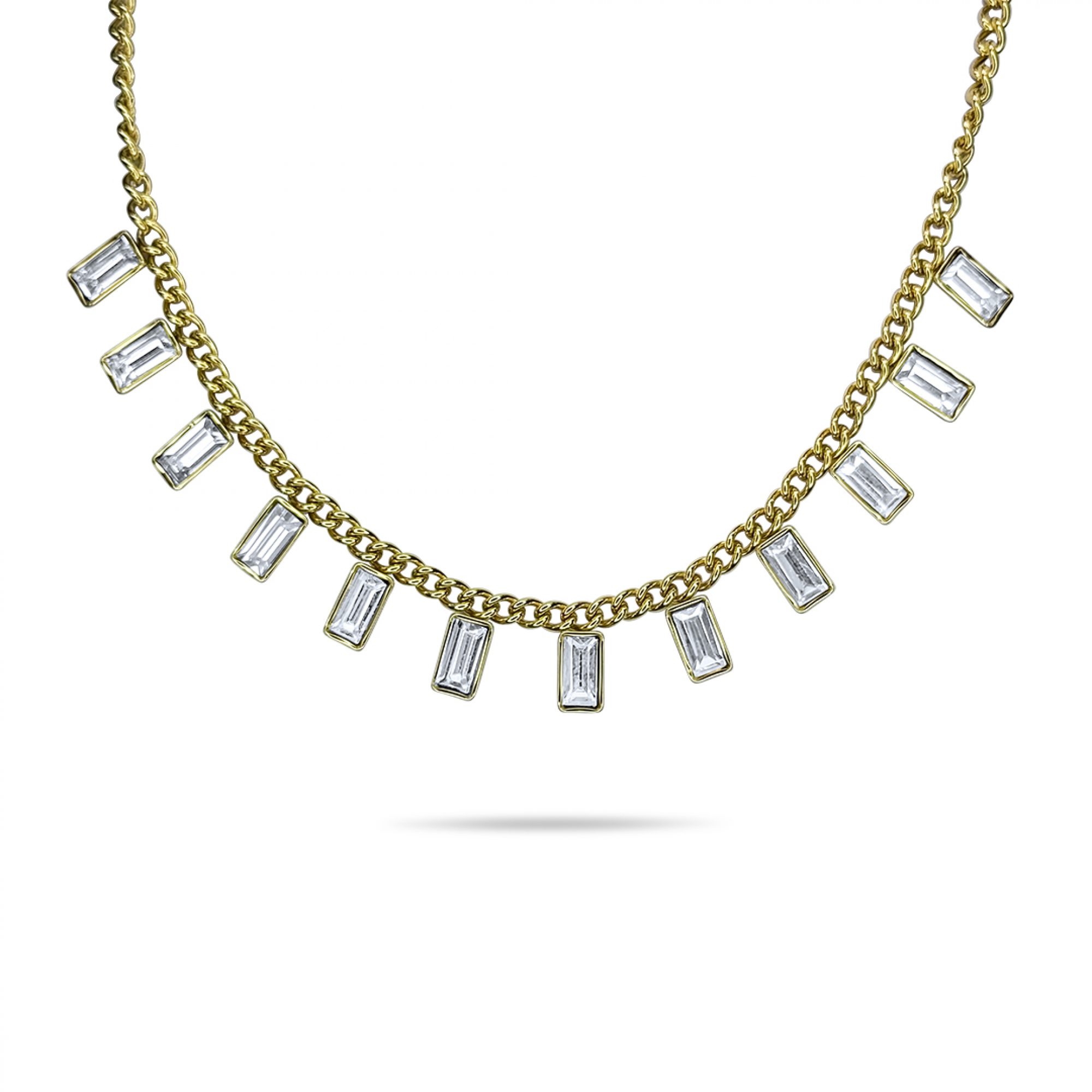 Gold plated steel necklace