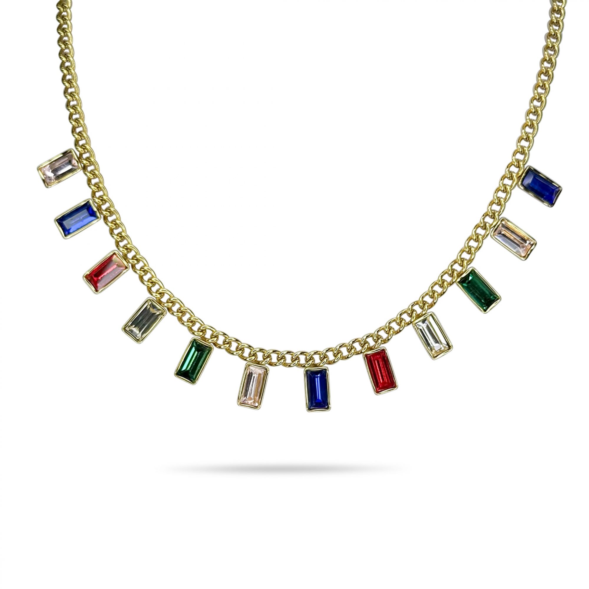 Gold plated steel necklace