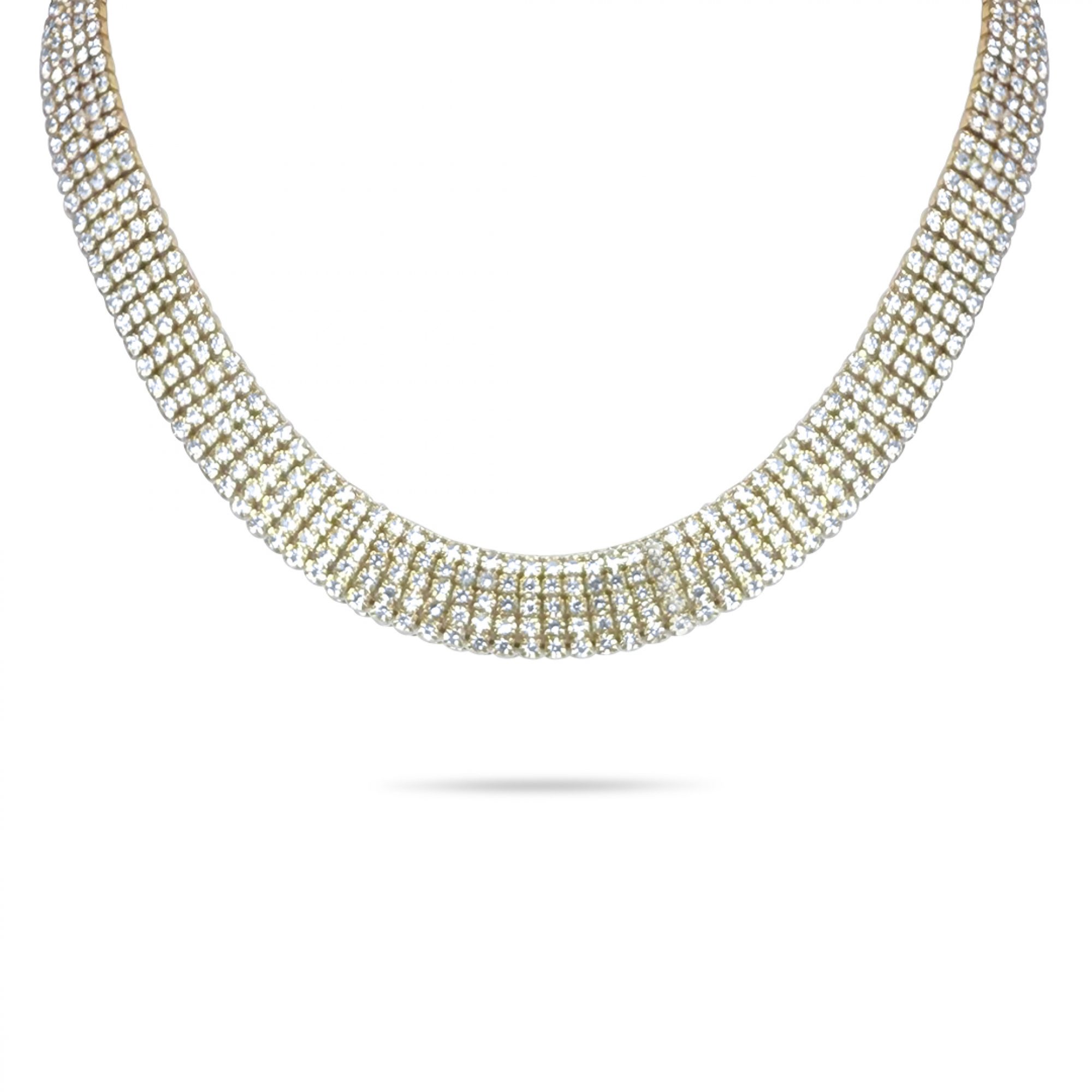 Gold plated steel necklace