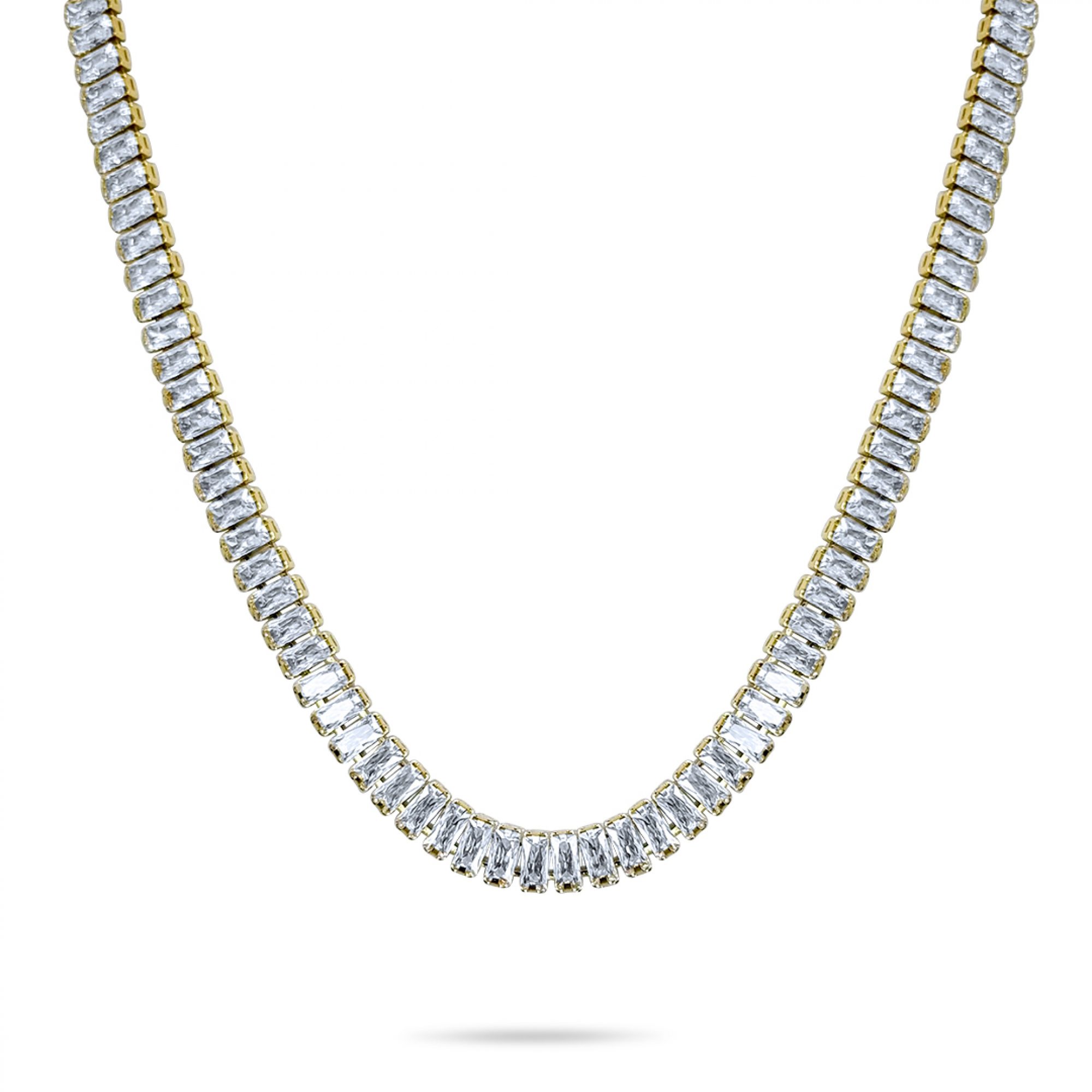 Gold plated steel necklace