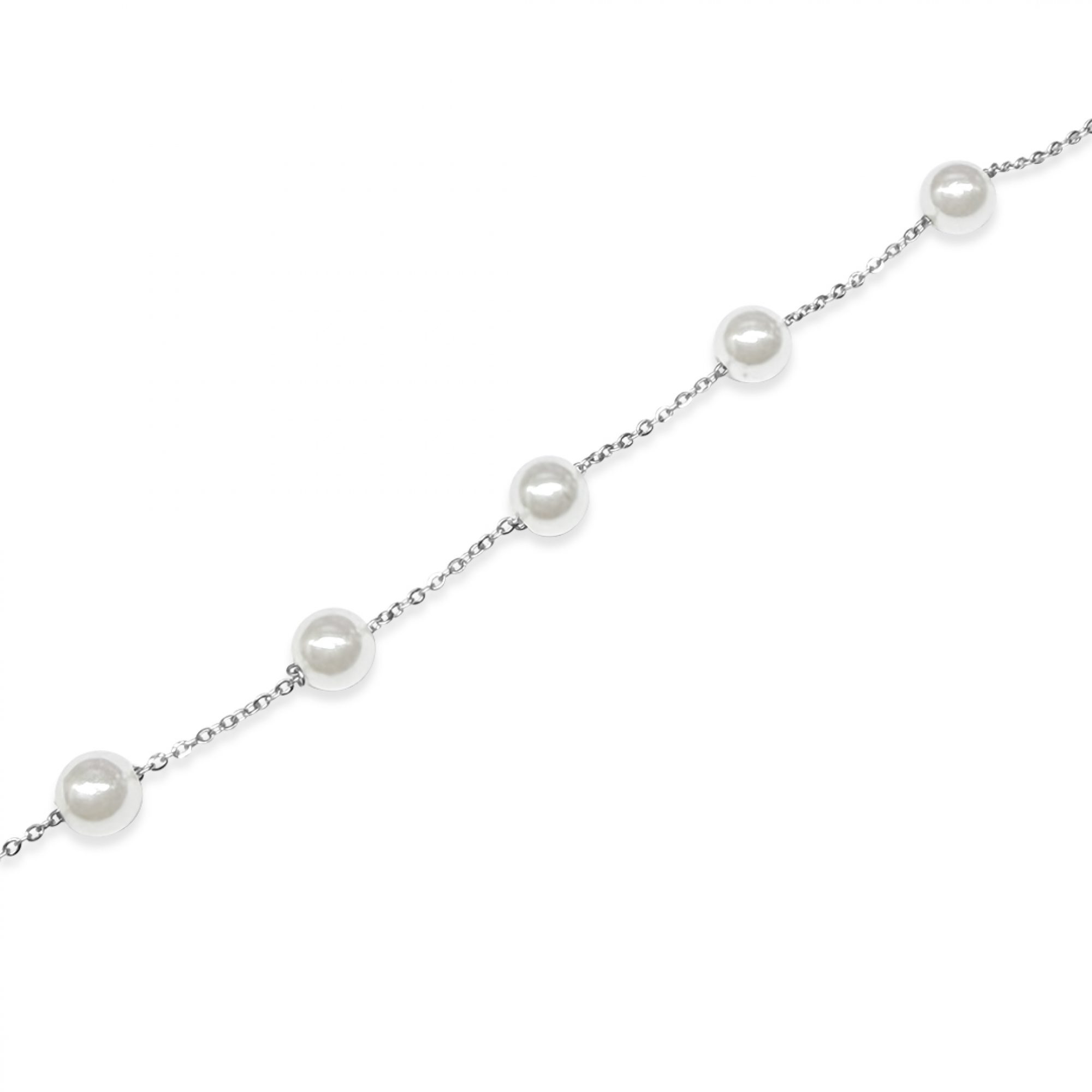 Βραχιόλι ατσάλι με πέρλες