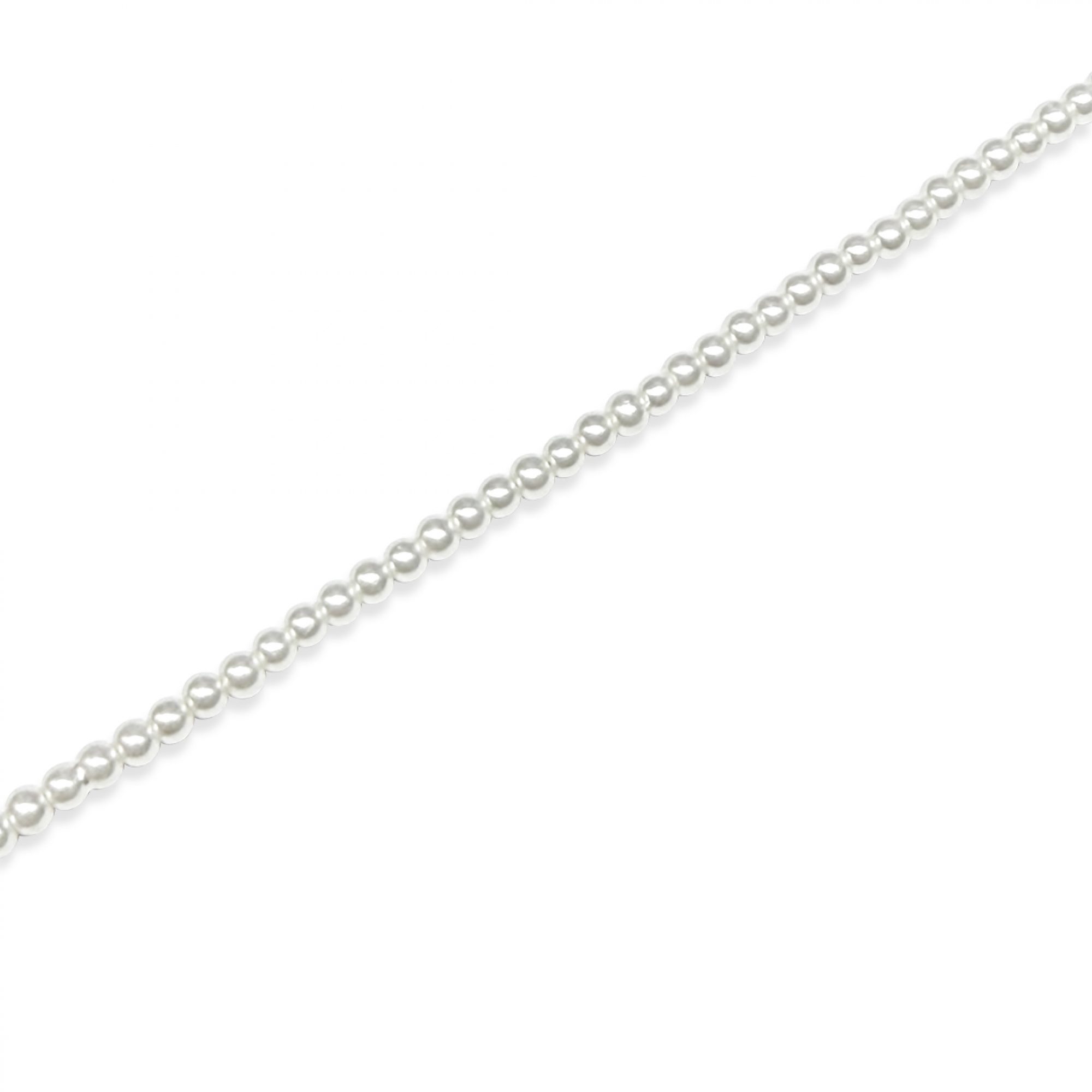 Steel bracelet with pearls