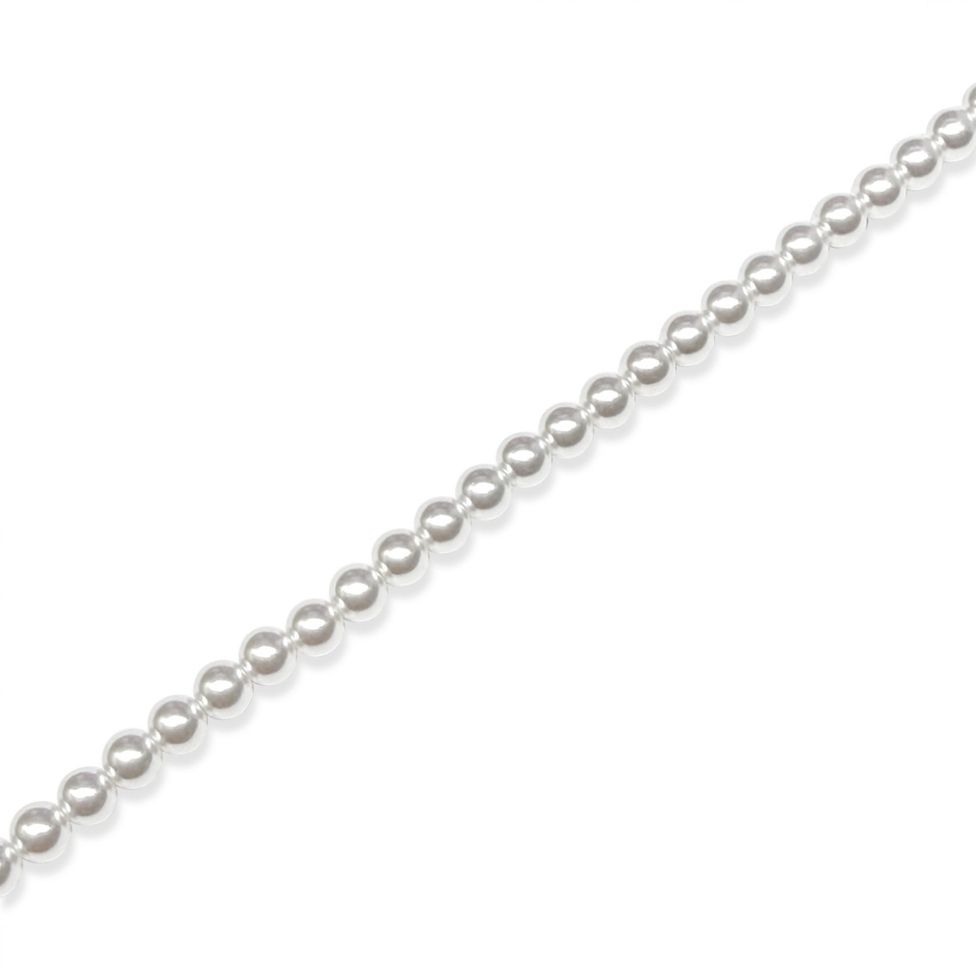 Steel bracelet with pearls