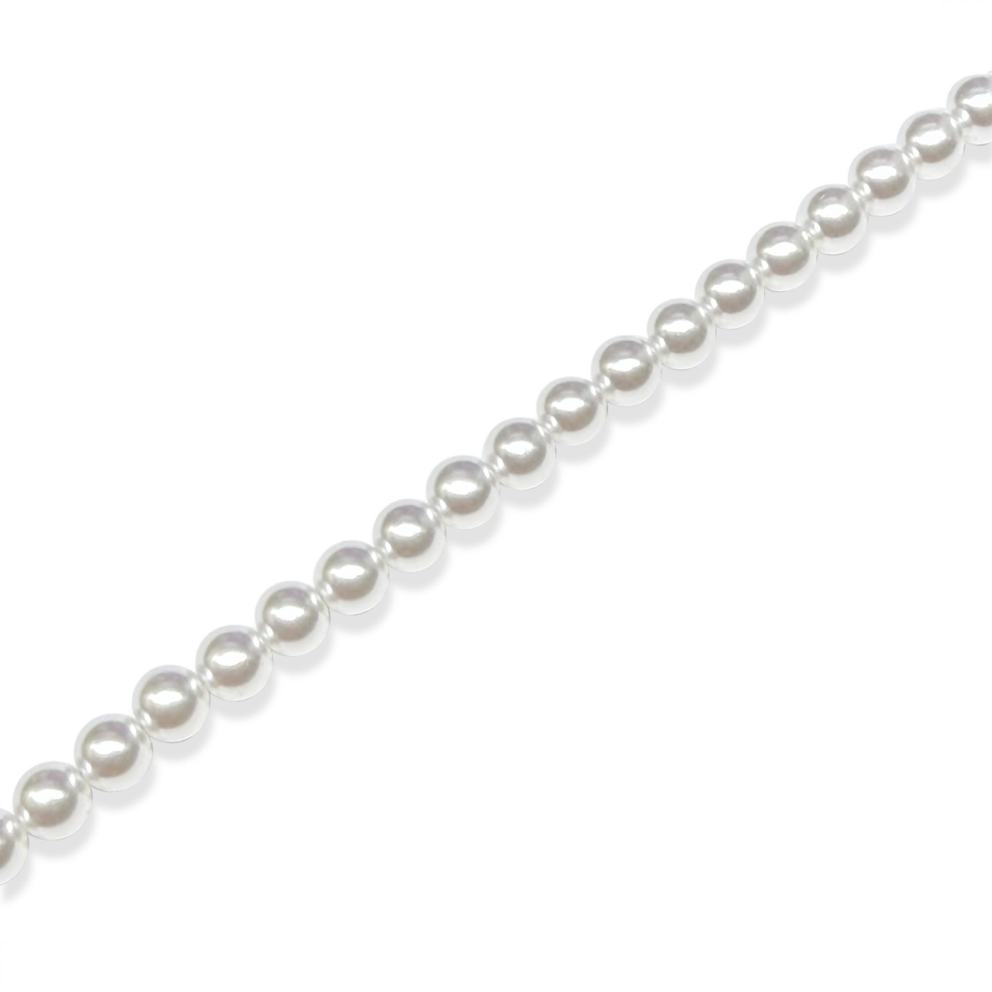 Steel bracelet with pearls