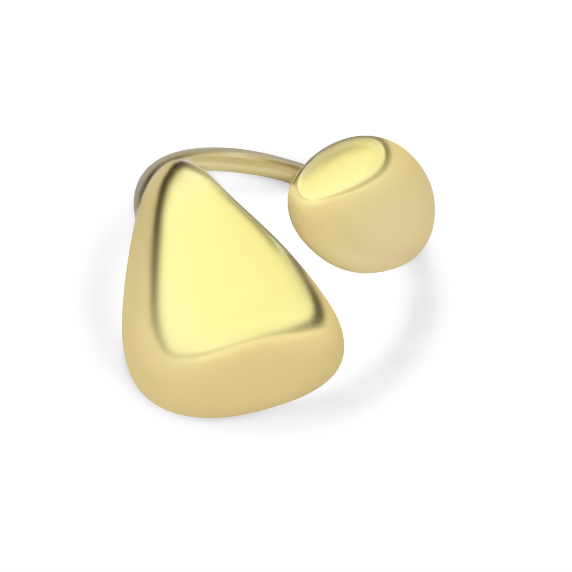 Gold plated steel ring