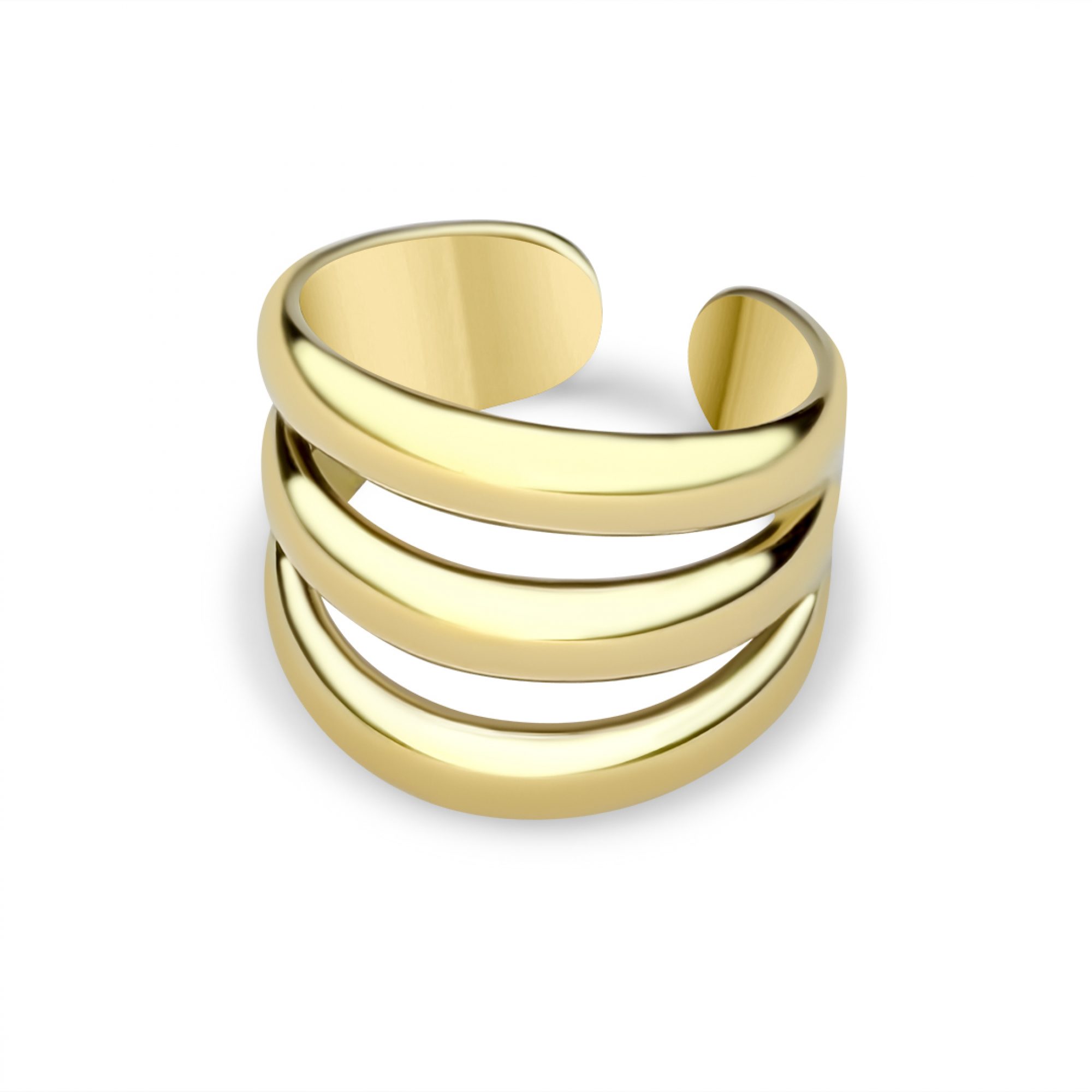 Gold plated steel ring