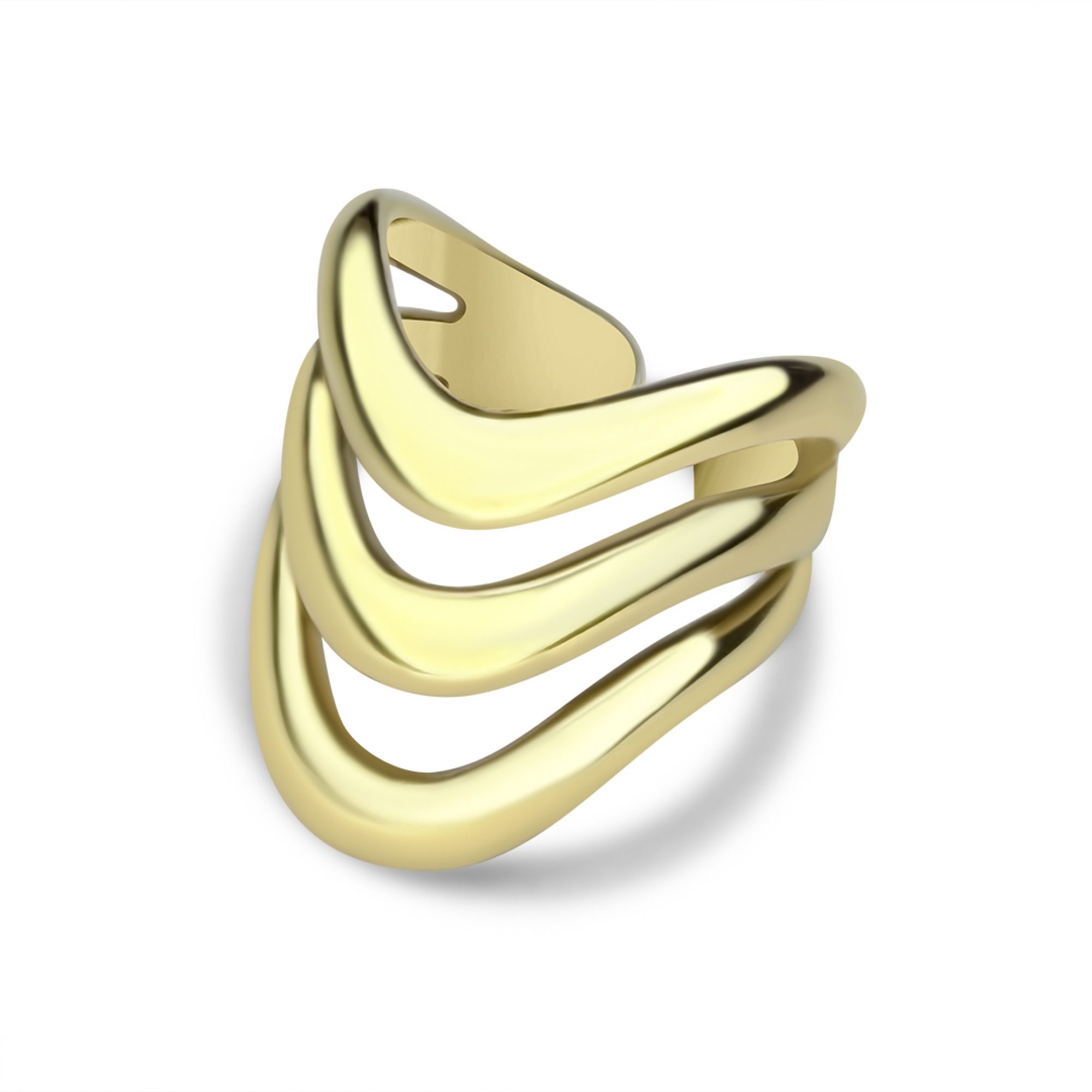 Gold plated steel ring