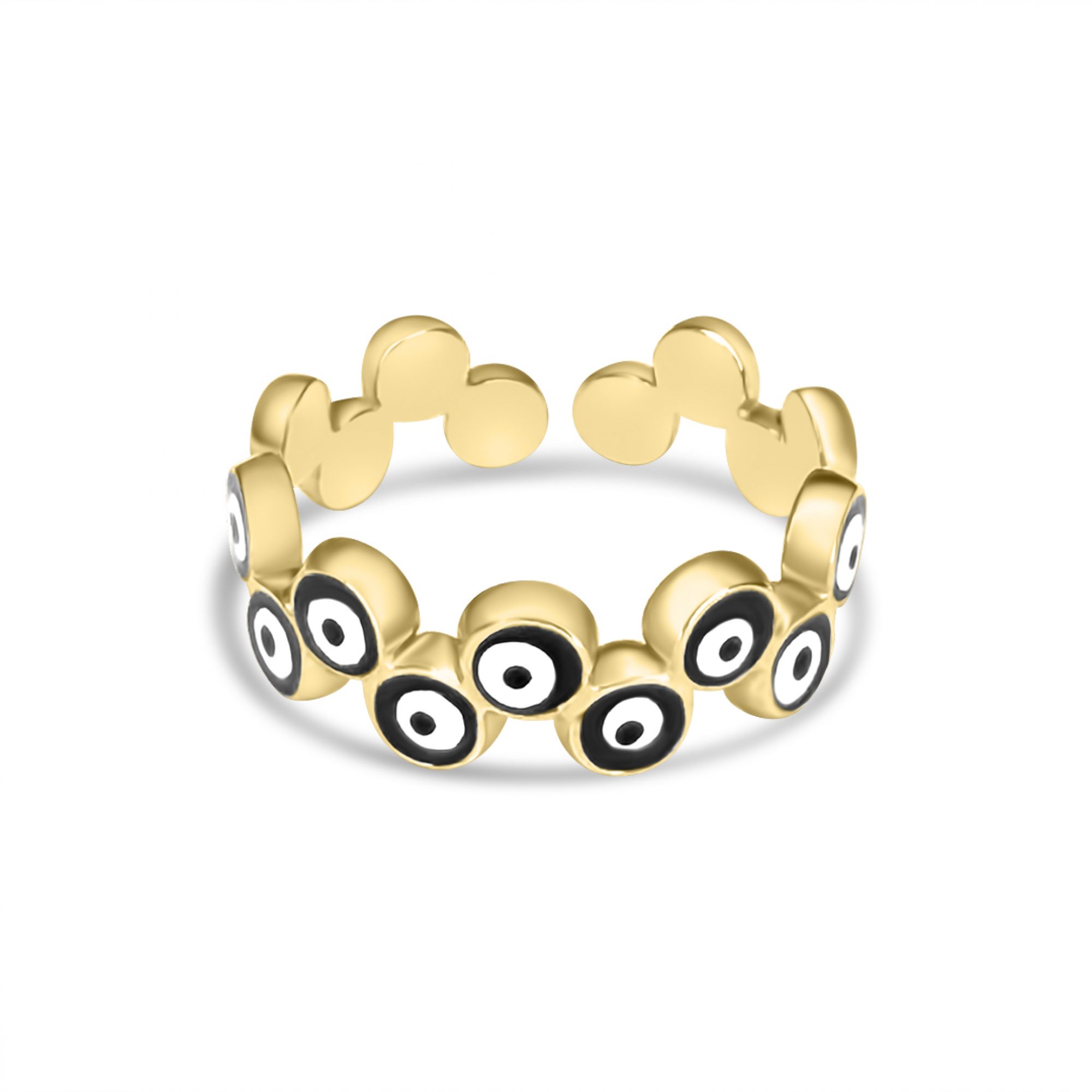 Gold plated steel eye ring