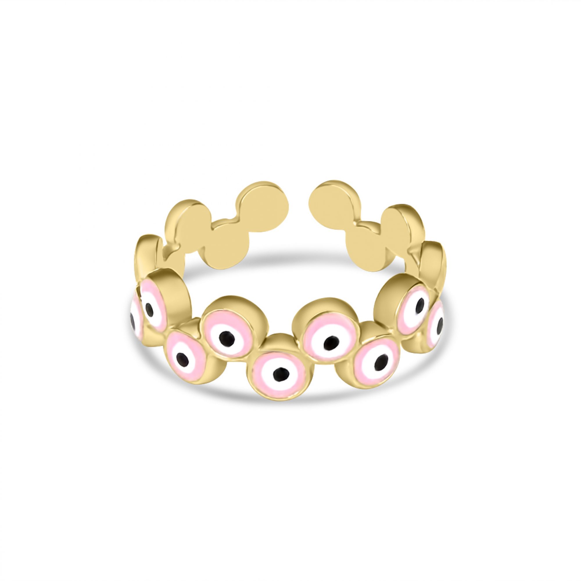 Gold plated steel eye ring