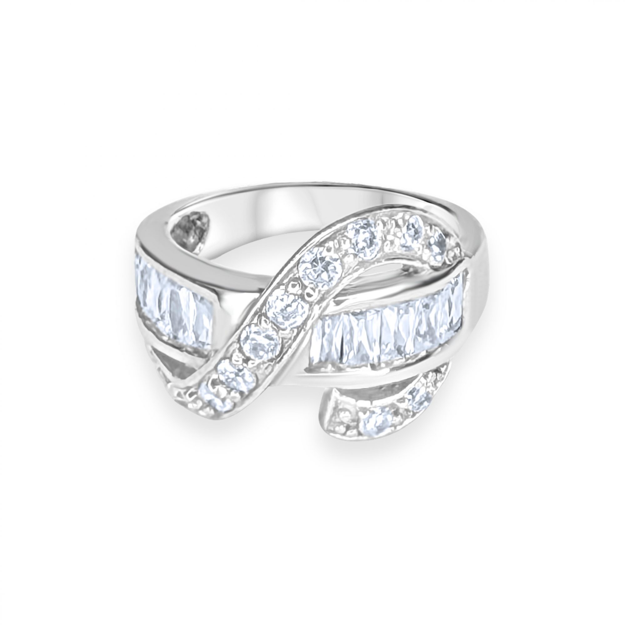 Silver Ring with Zircon Stones