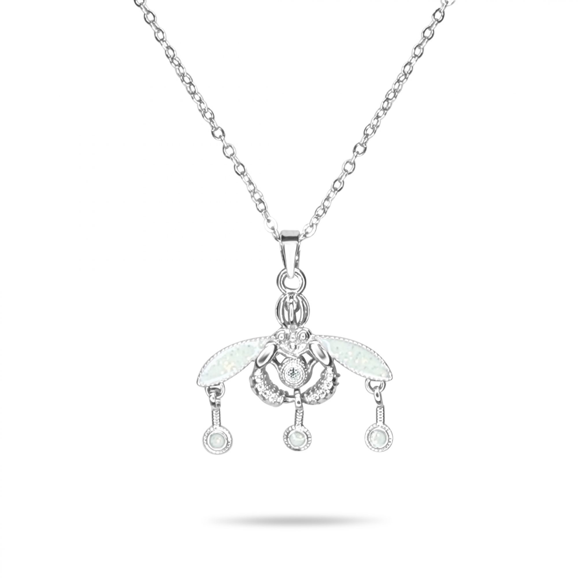 MINOAN BEE NECKLACE WITH WHITE OPAL