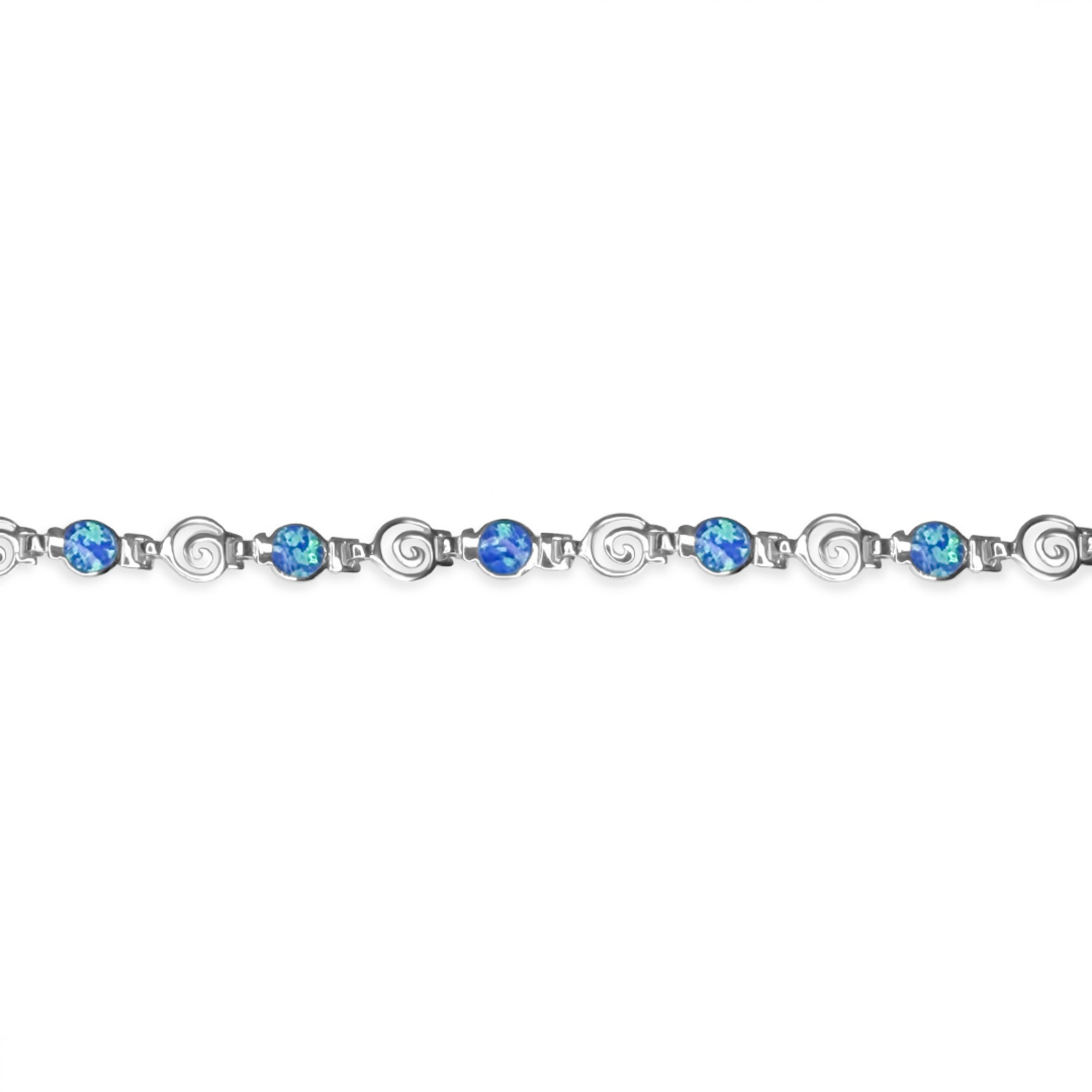 Bracelet with opal stones and meander