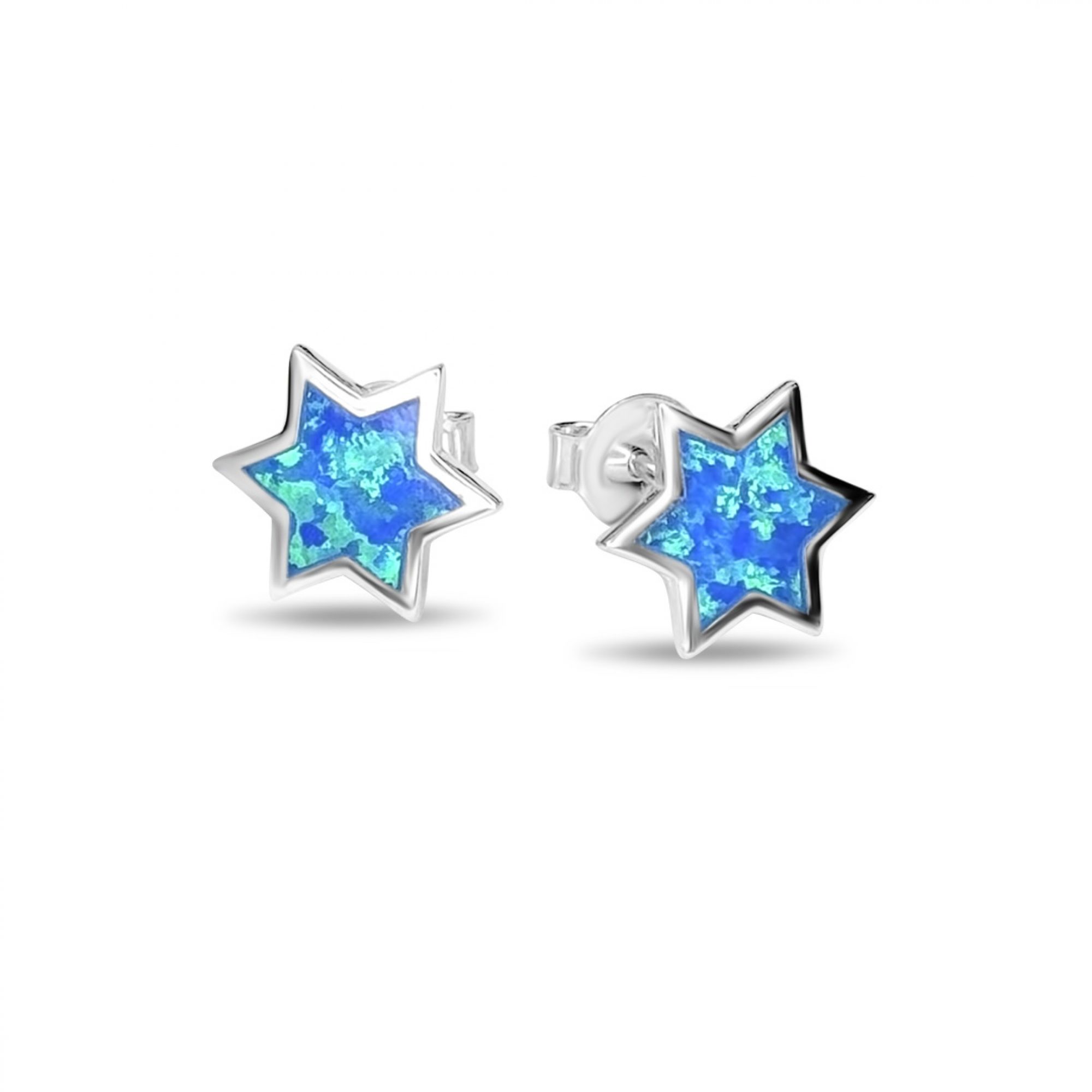 Stud stars opal earrings 
