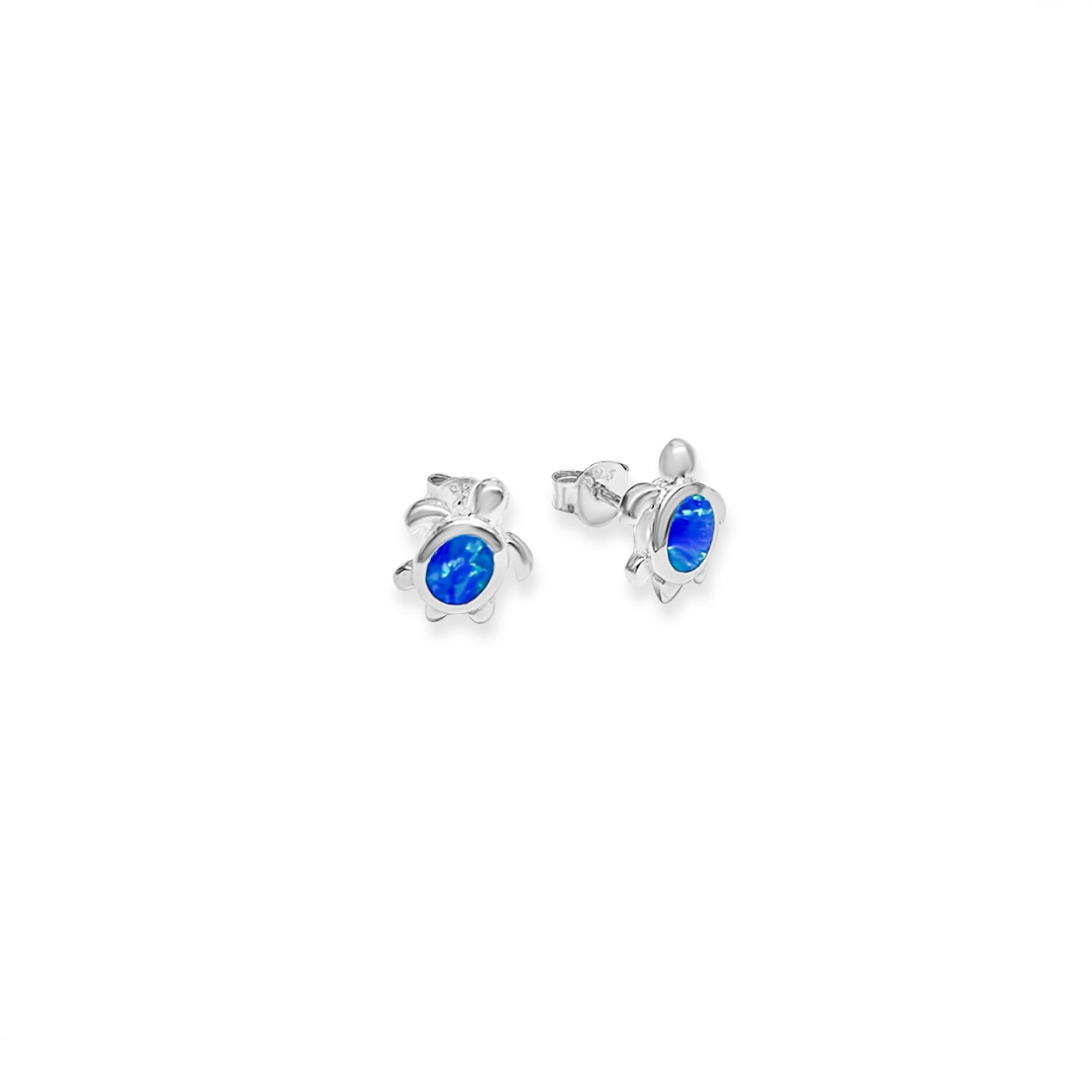 Stud turtles opal earrings 