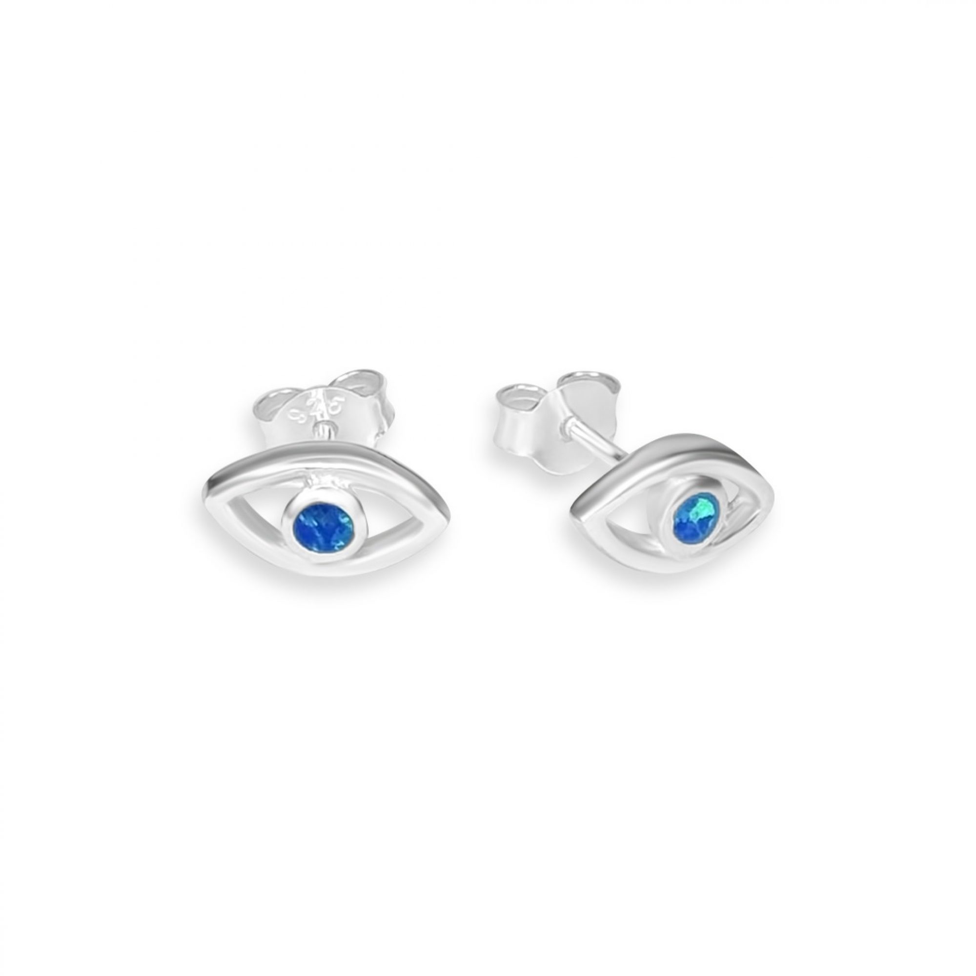 Stud eye opal earrings 