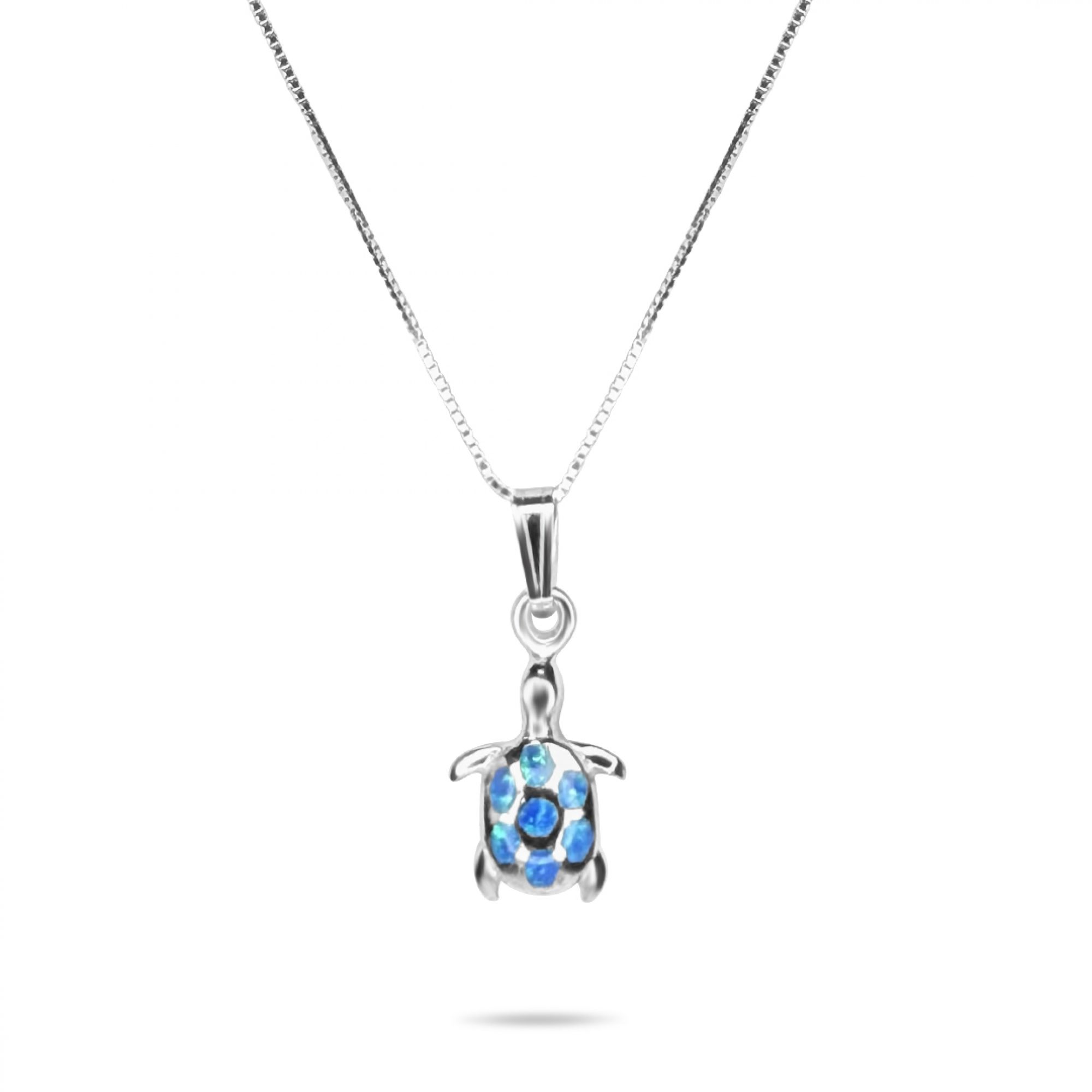 Opal turtle pendant