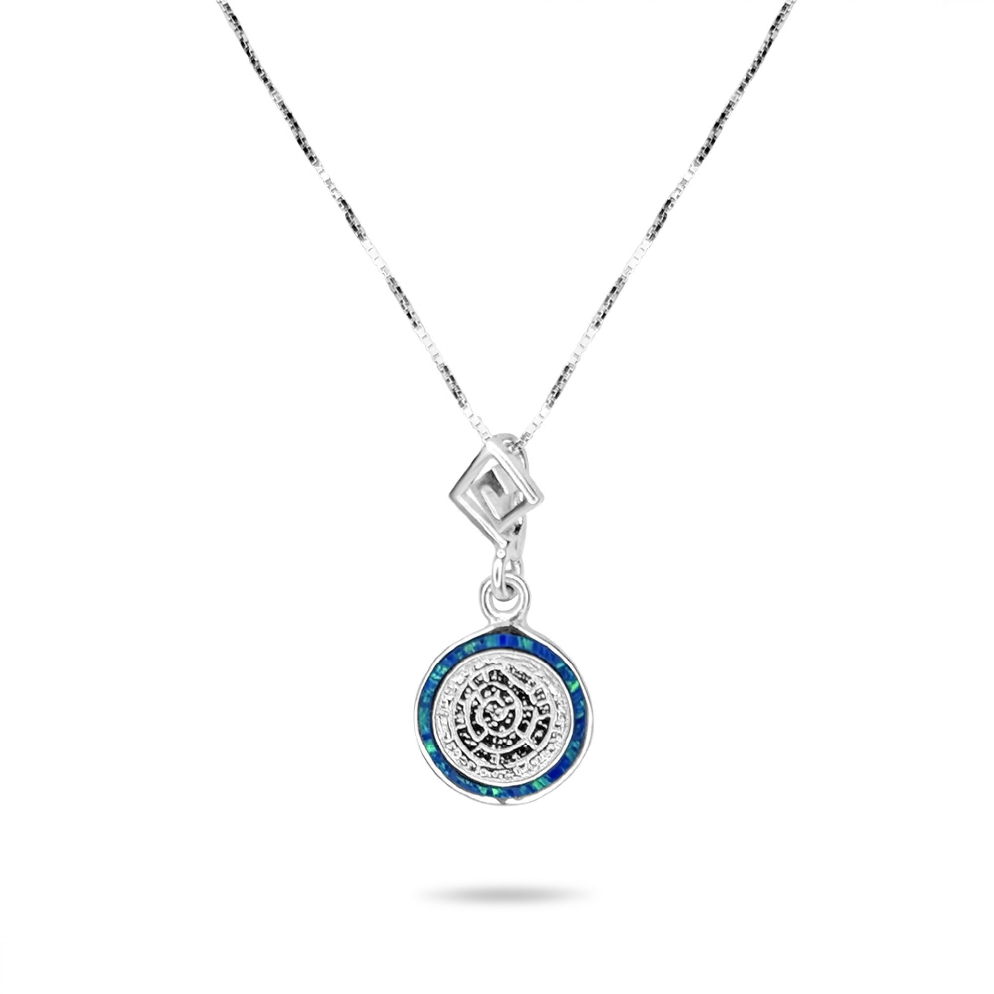 Opal Faistos Disc pendant with meander