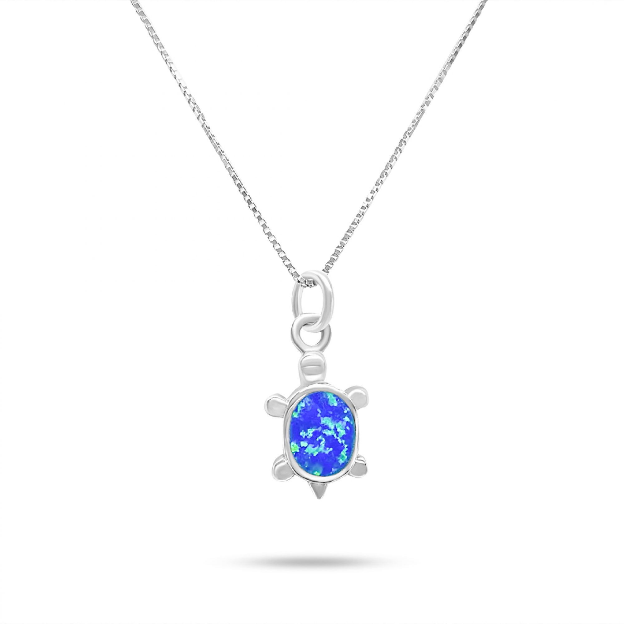 Opal turtle pendant