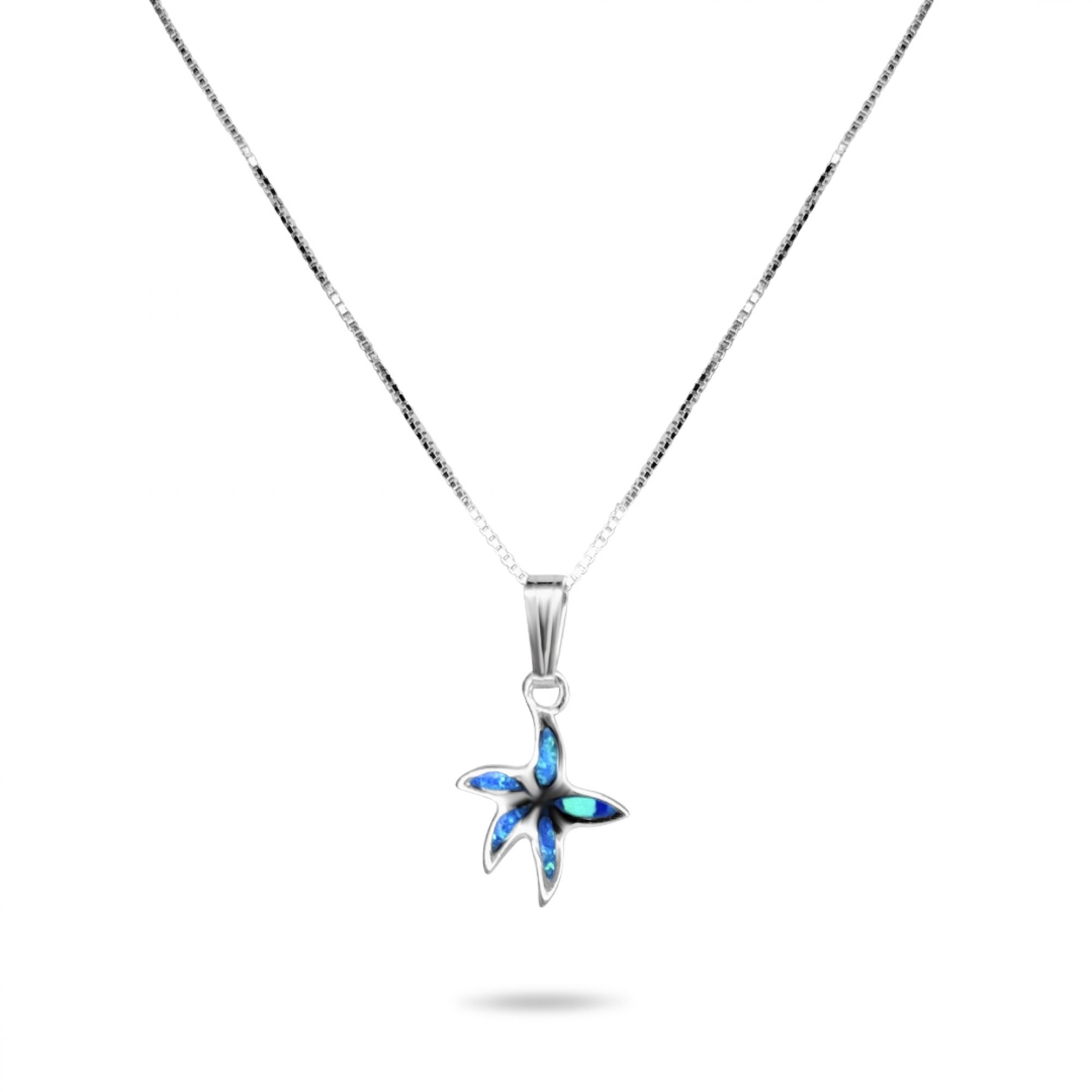 Opal starfish pendant