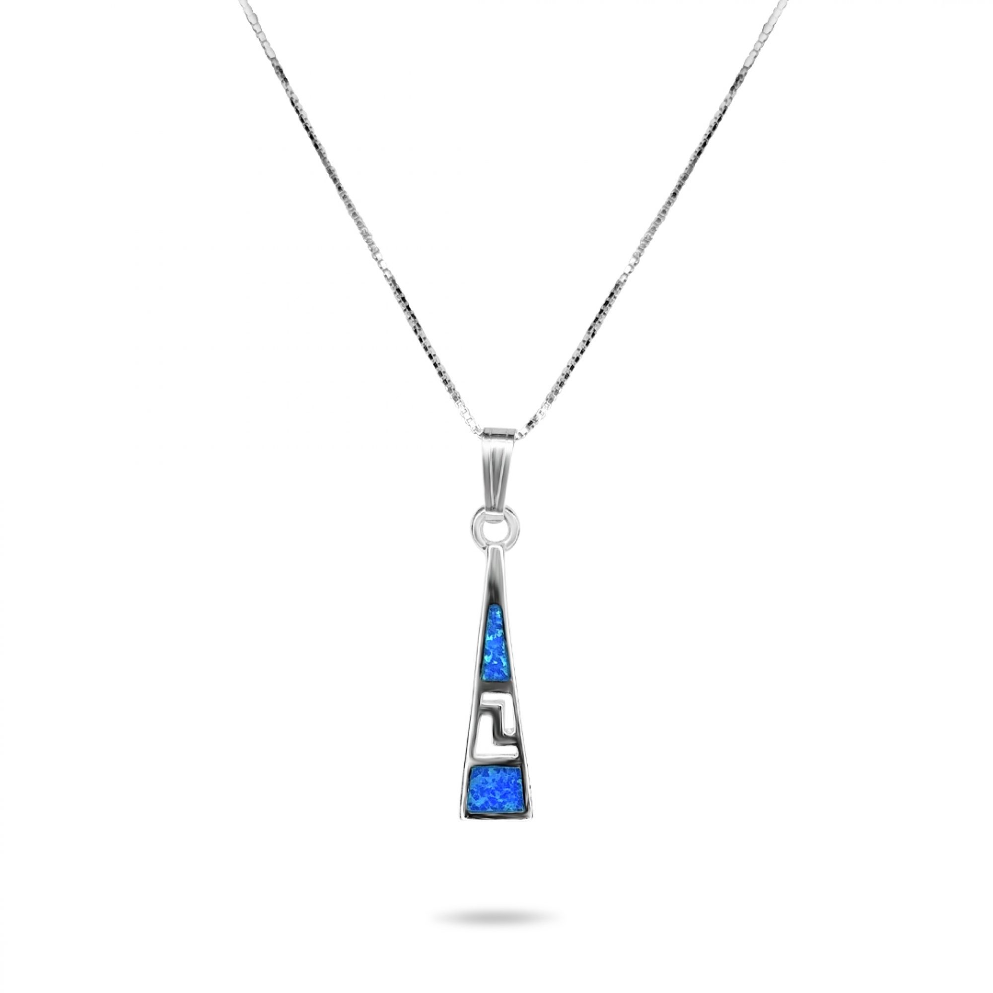 Opal meander pendant