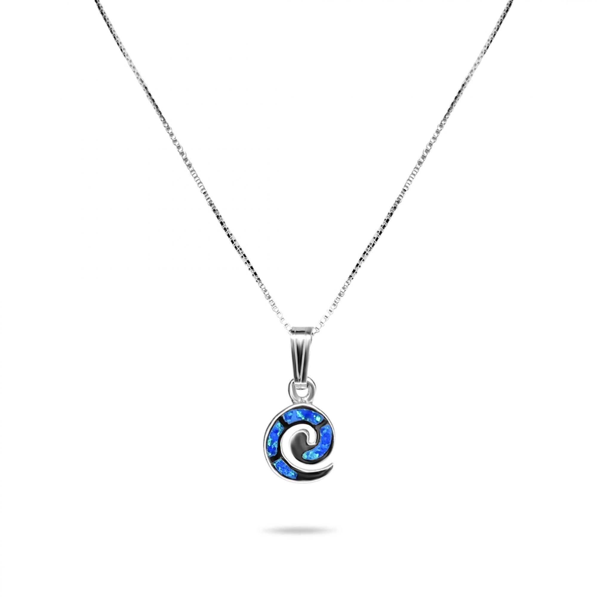 Opal spiral pendant