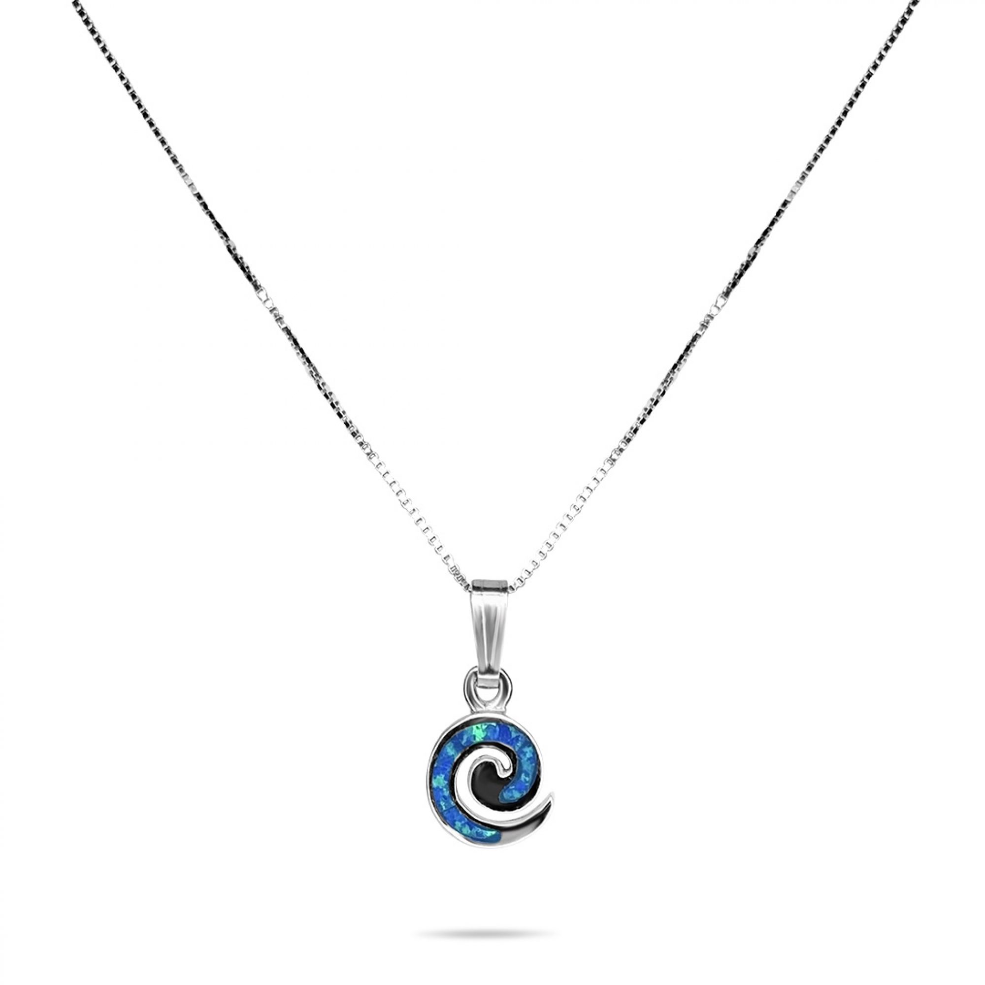 Opal spiral pendant
