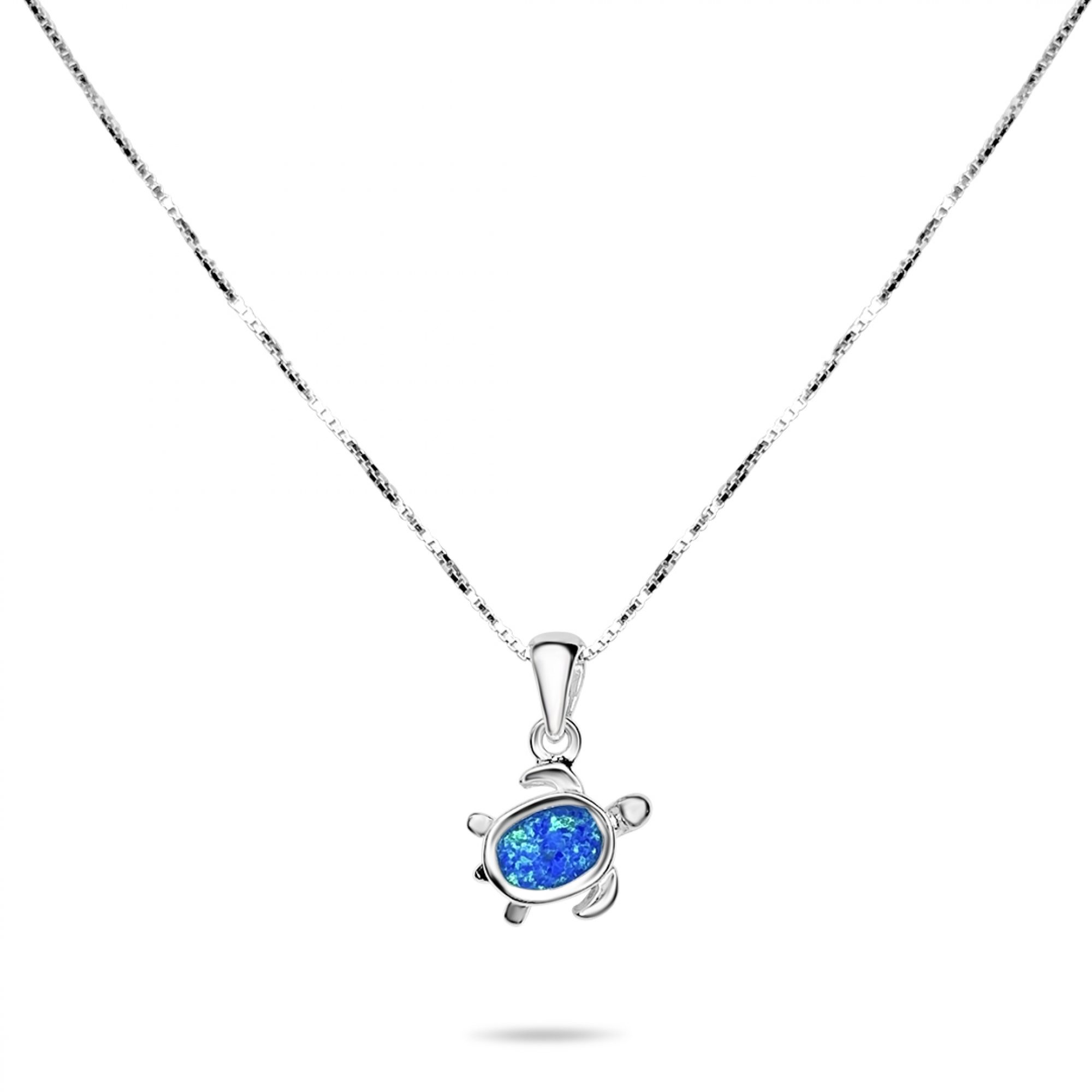 Opal turtle pendant