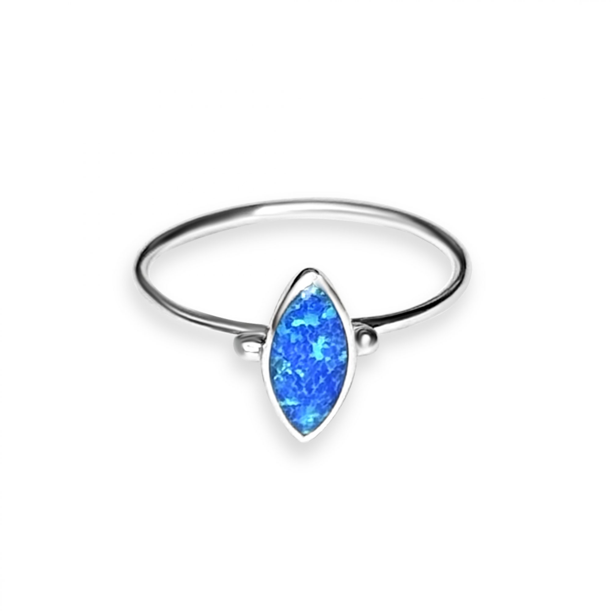 Silver ring with opal stone