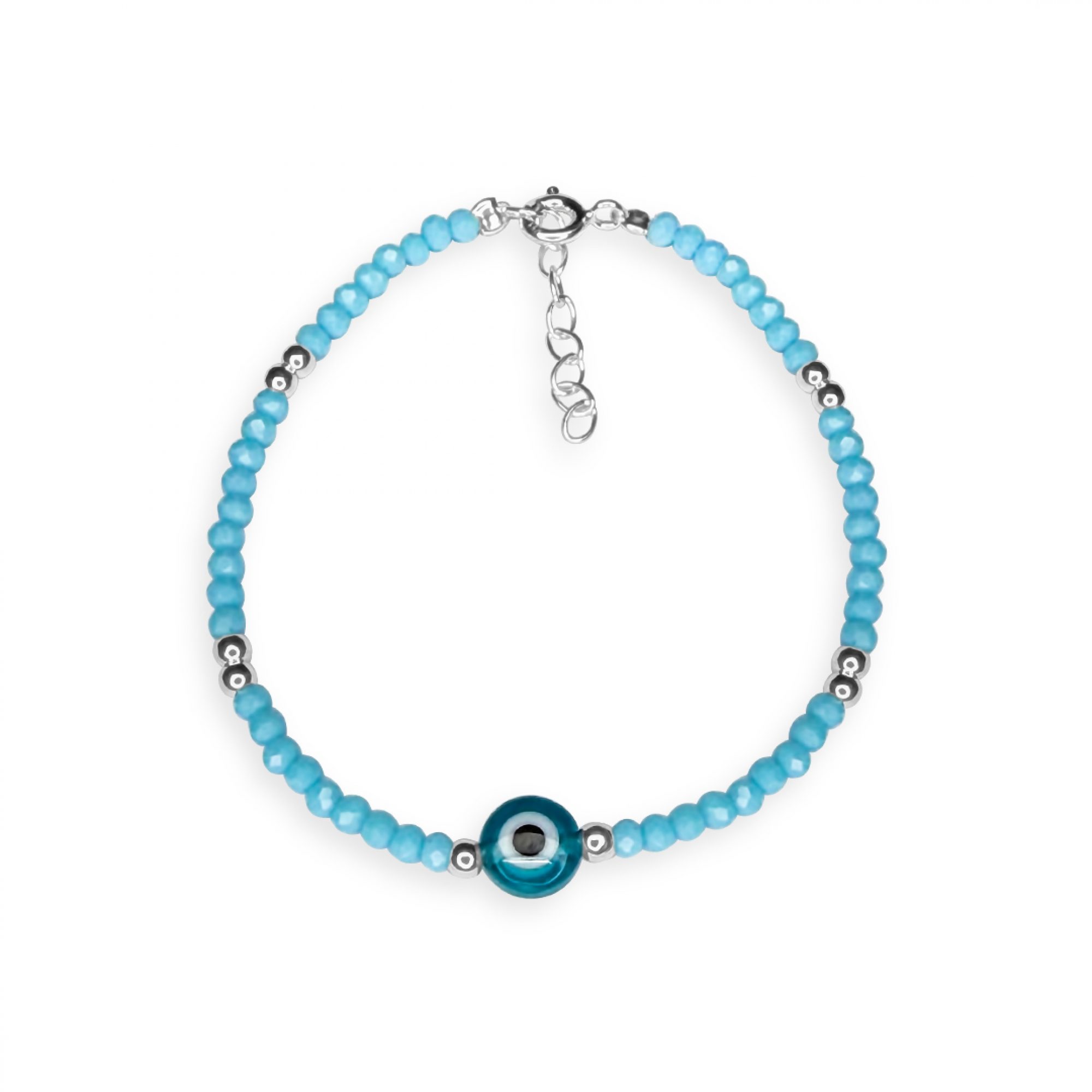Eye bracelet with turquoise stones