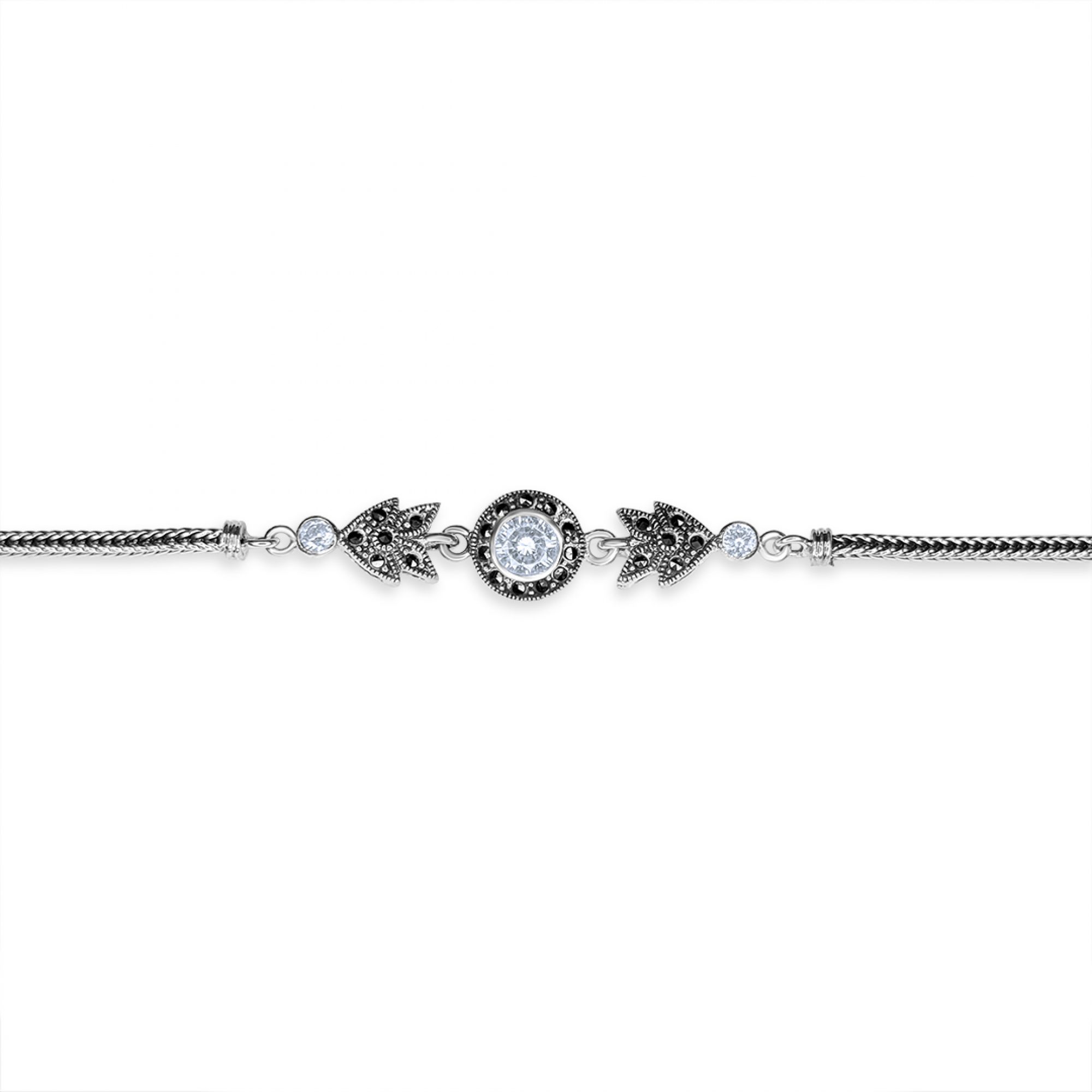 Bracelet with marcasites and zircon stones