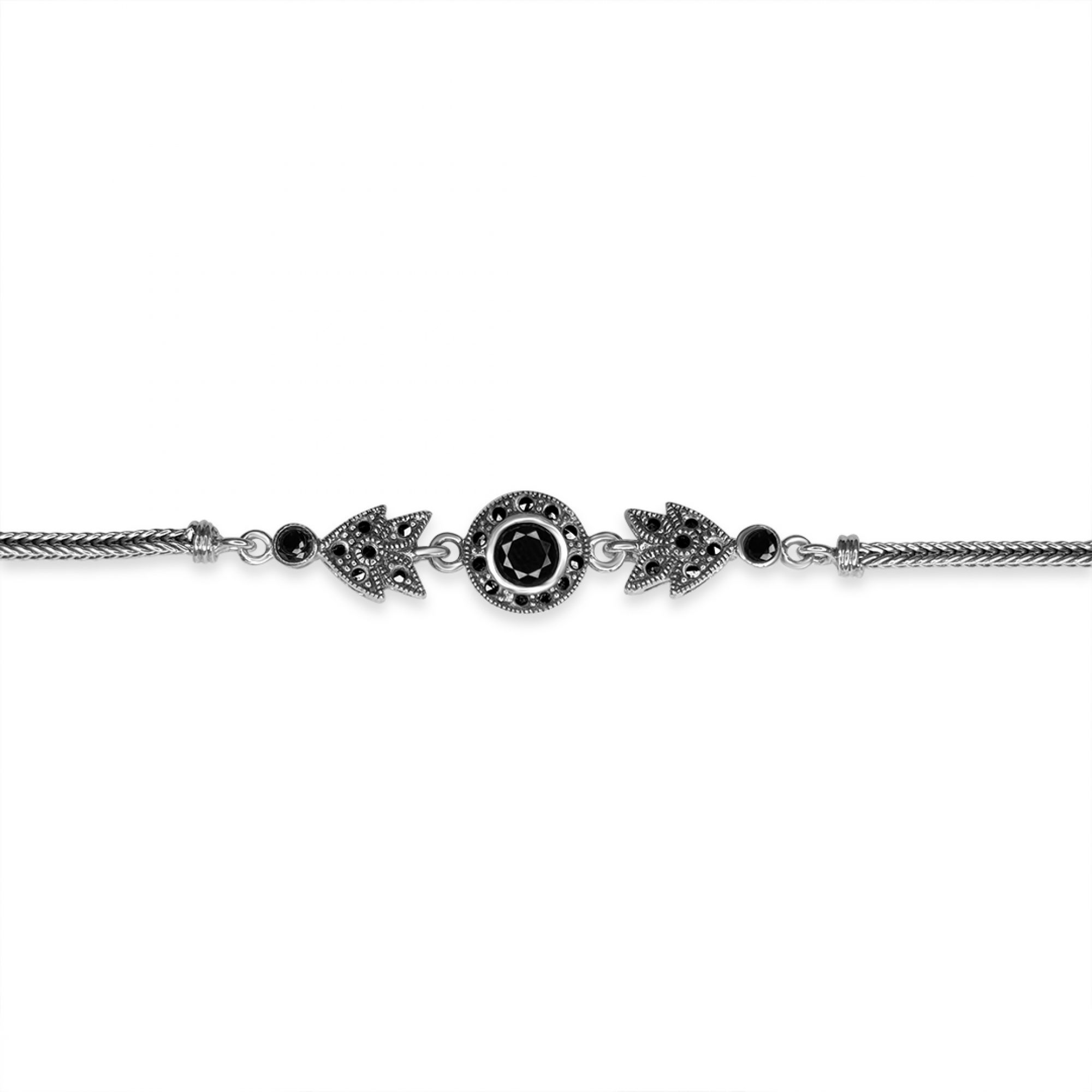 Bracelet with marcasites and zircon stones