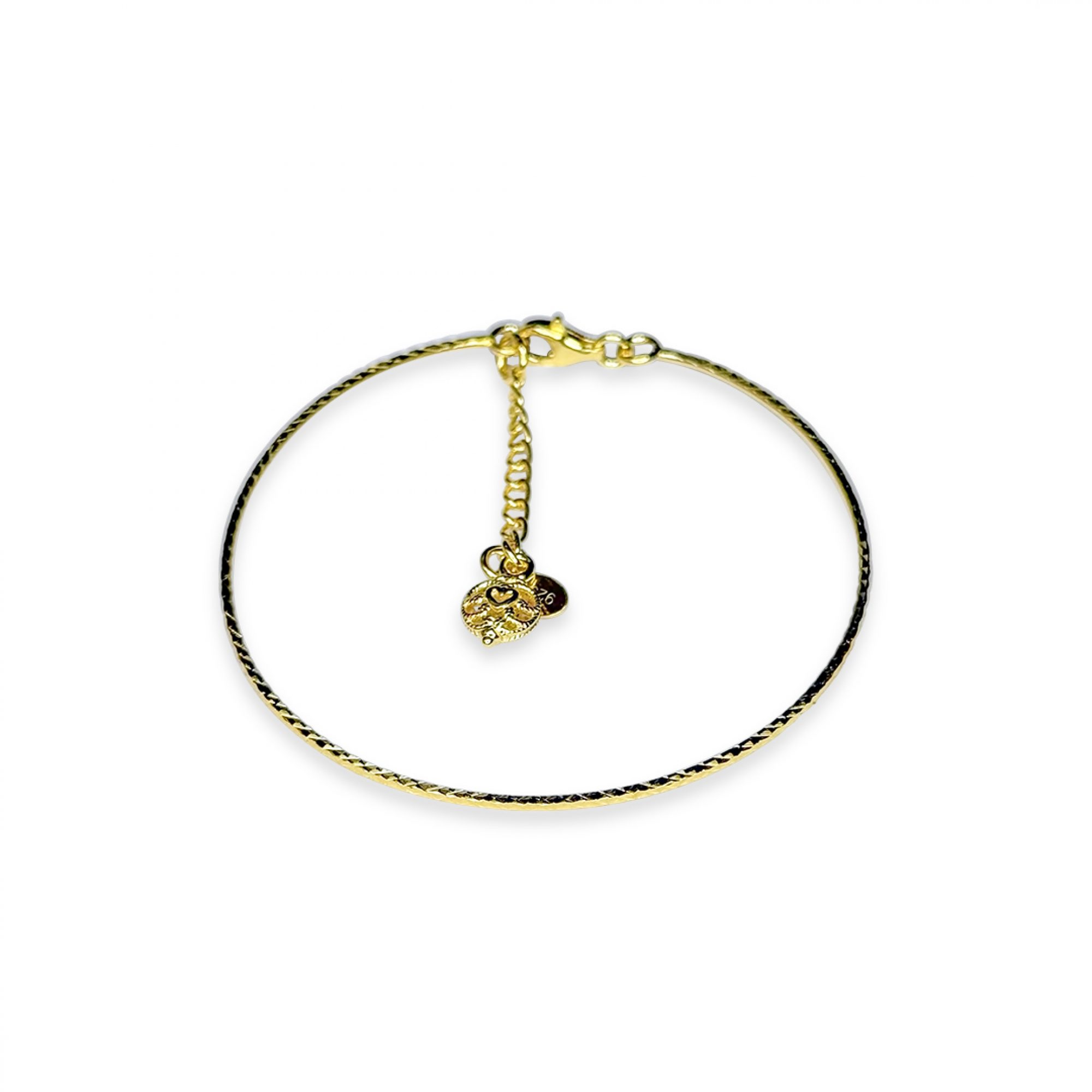 Gold plated bangle bracelet